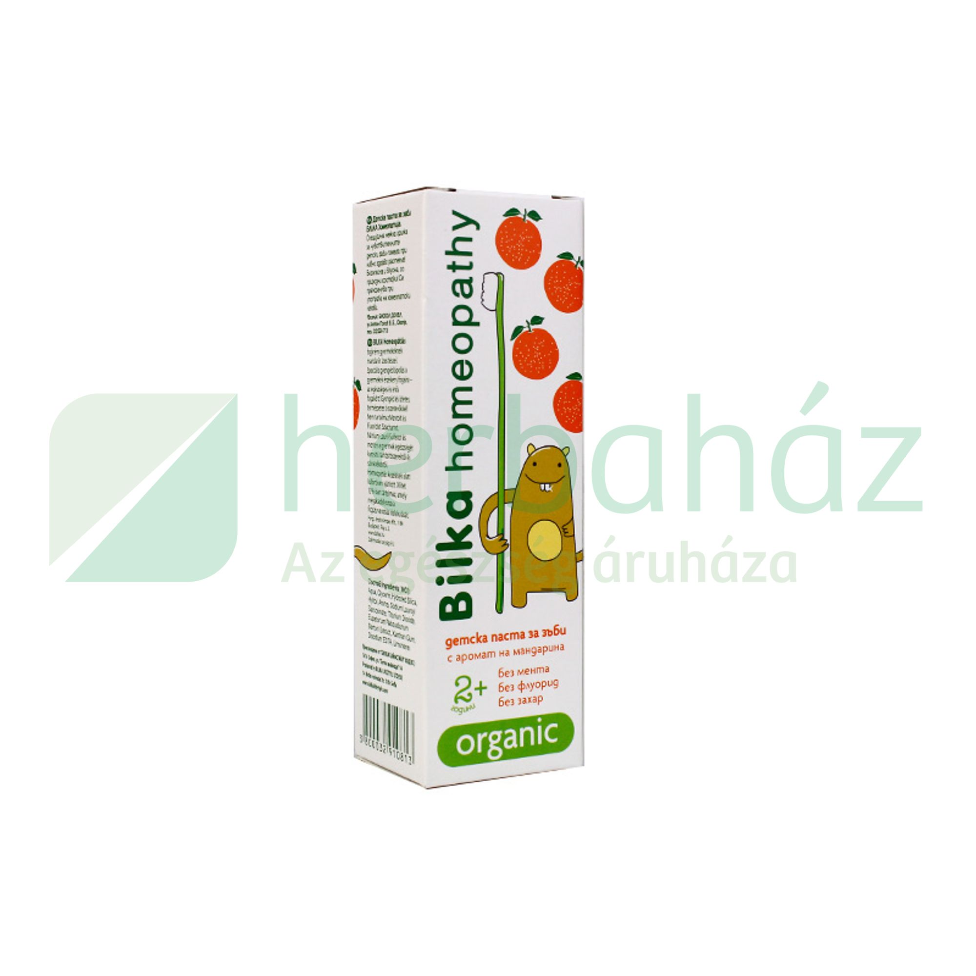 BILKA ORGANIC 2+ GYERMEKFOGKRÉM MANDARIN 50ML