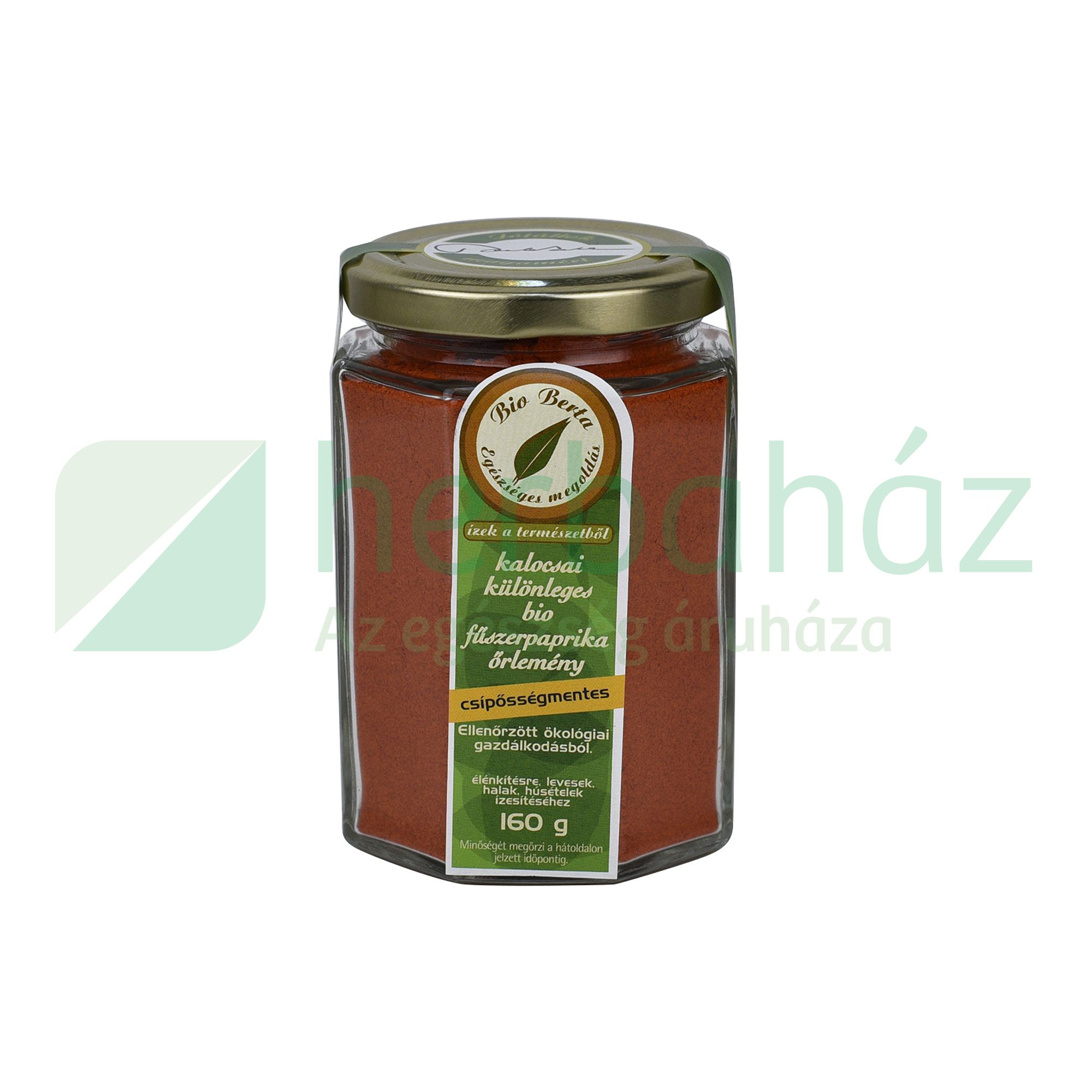 BIO BERTA SZÁRÍTMÁNY CSÍPŐSSÉGMENTES PAPRIKA 160G