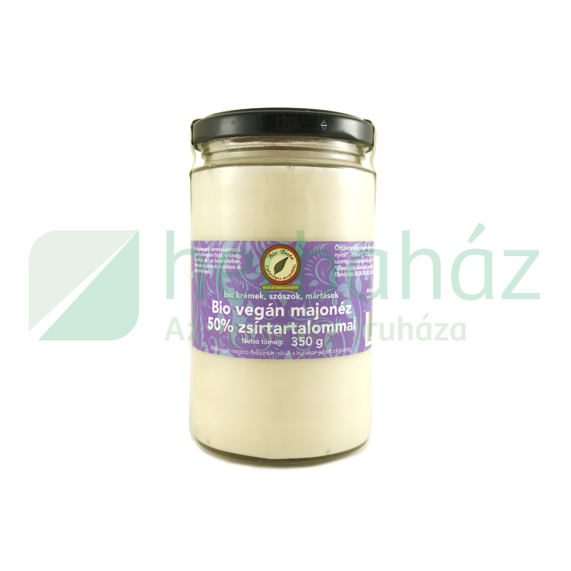 BIO BERTA VEGÁN MAJONÉZ 50% ZSÍRTARTALOMMAL 350G