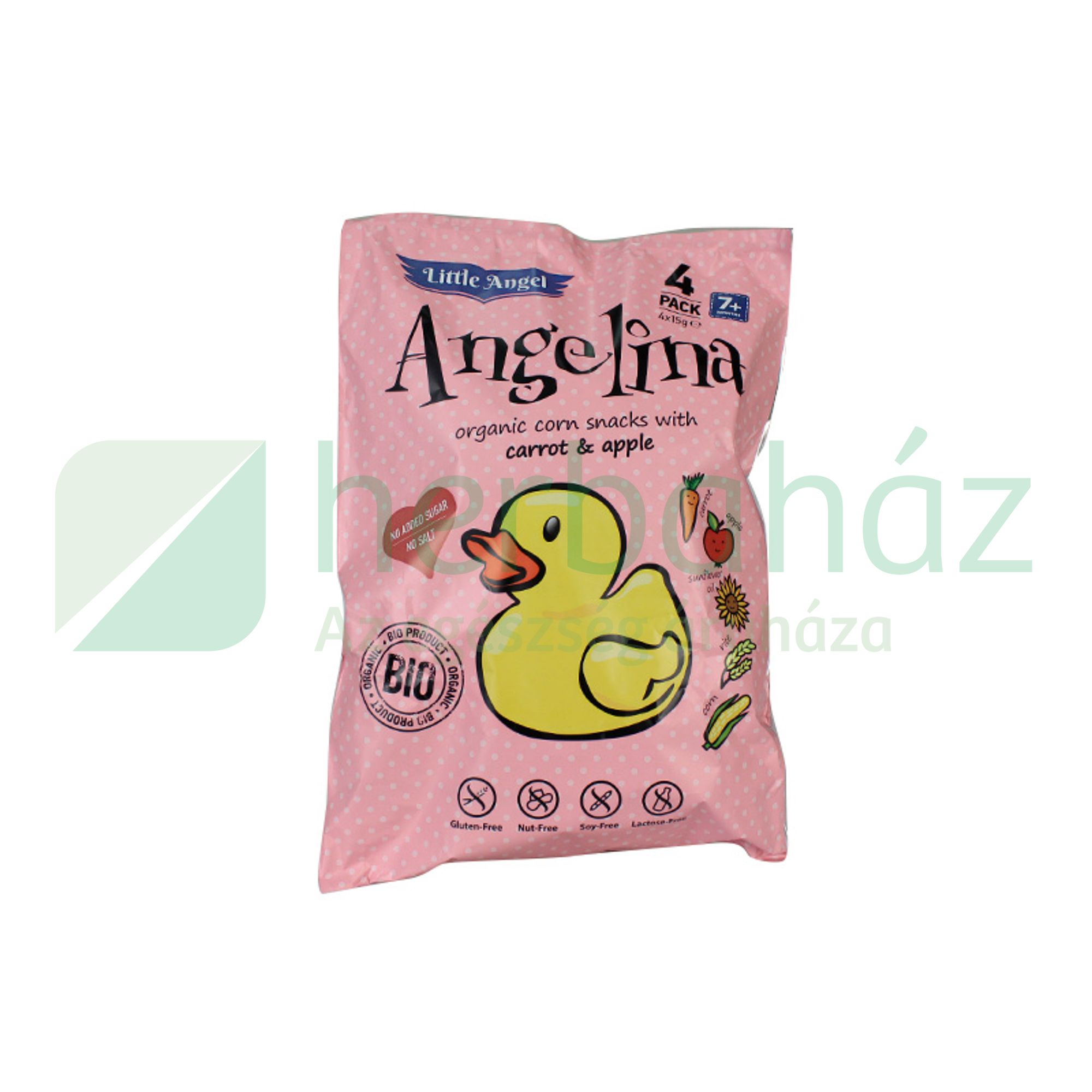 BIO BIOPONT ANGELINA KUKORICÁS SNACK 4*15G