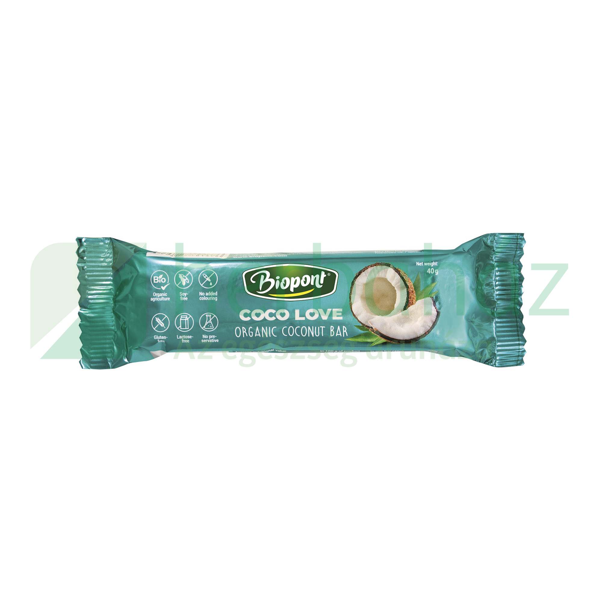 BIO BIOPONT GLUTÉNMENTES COCO LOVE KÓKUSZOS SZELET 40G