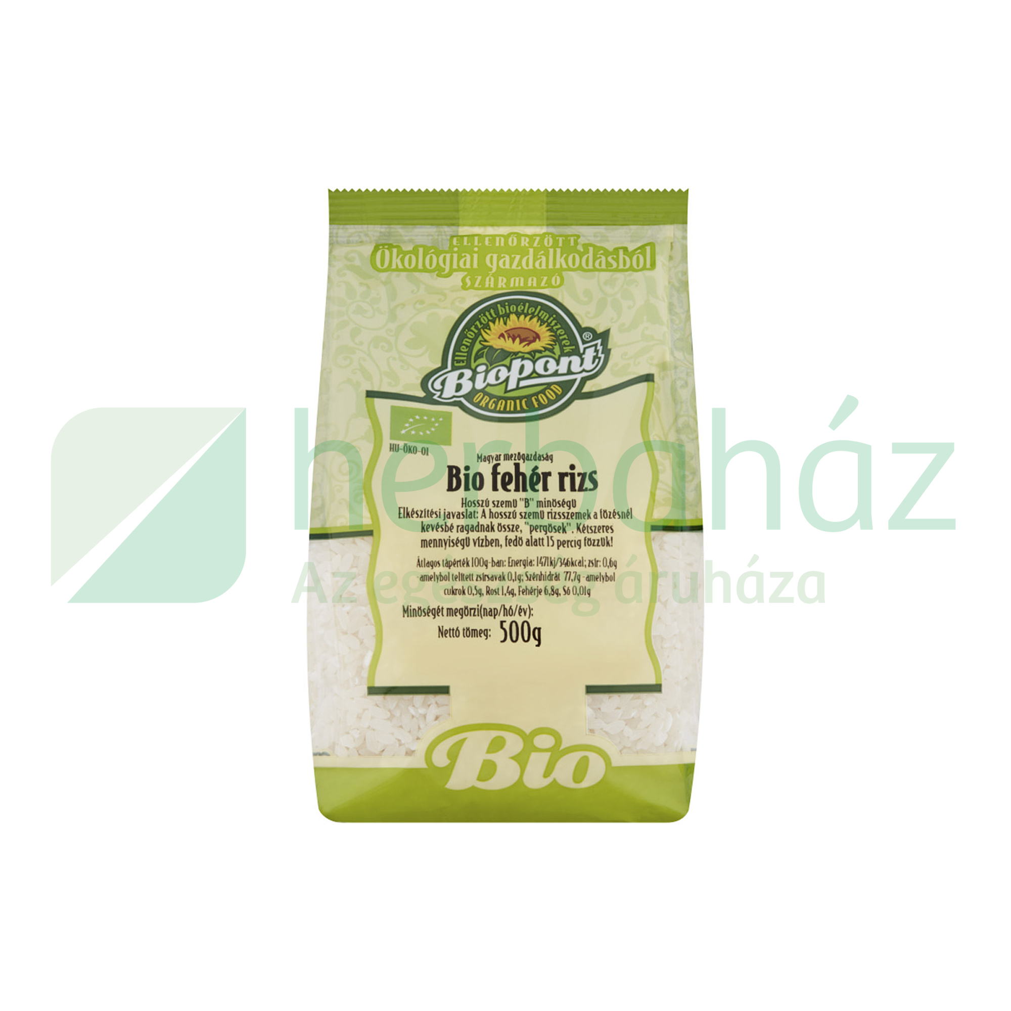 BIO BIOPONT FEHÉR RIZS 500G