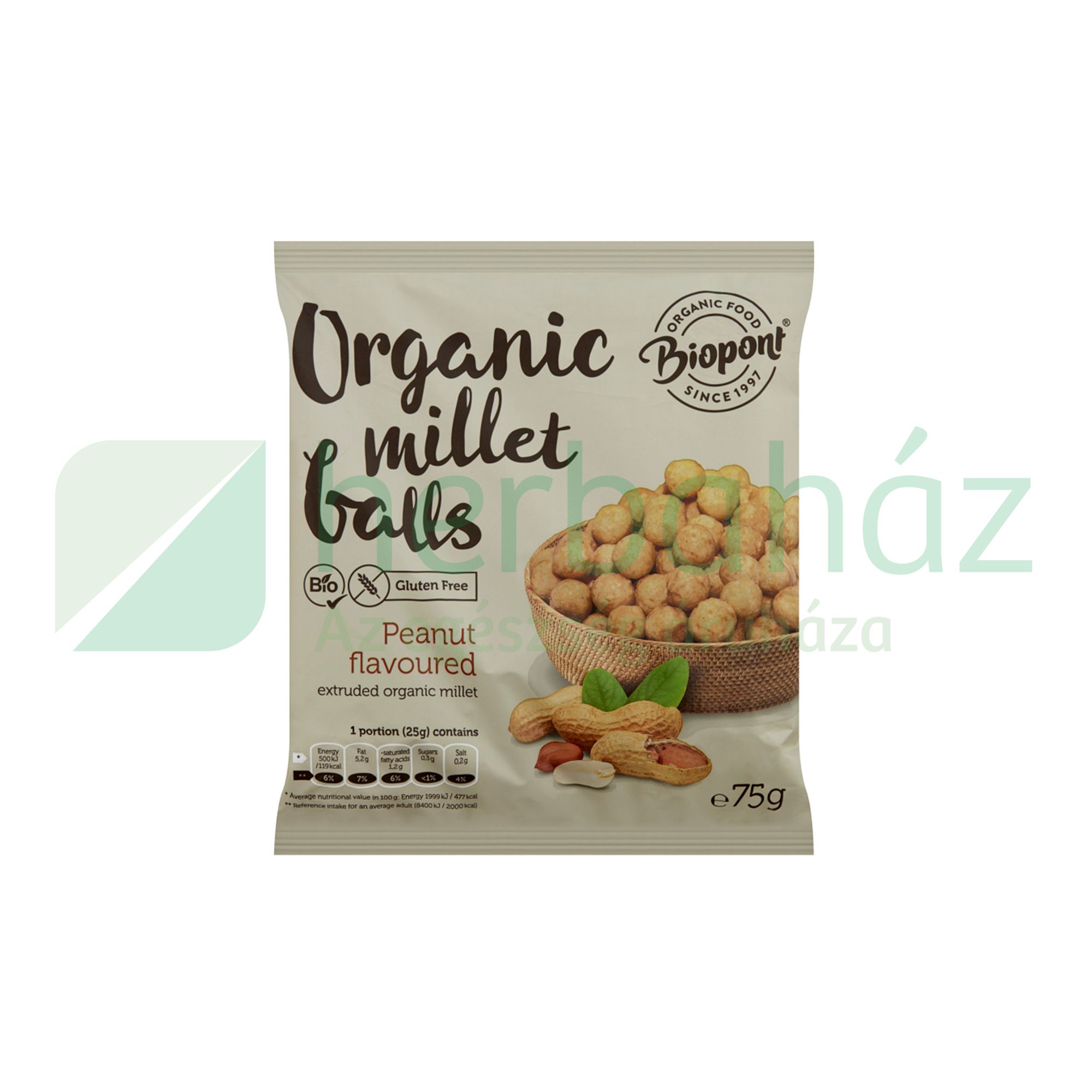 BIO BIOPONT EXTRUDÁLT KÖLESGOLYÓ FÖLDIMOGYORÓS 75G