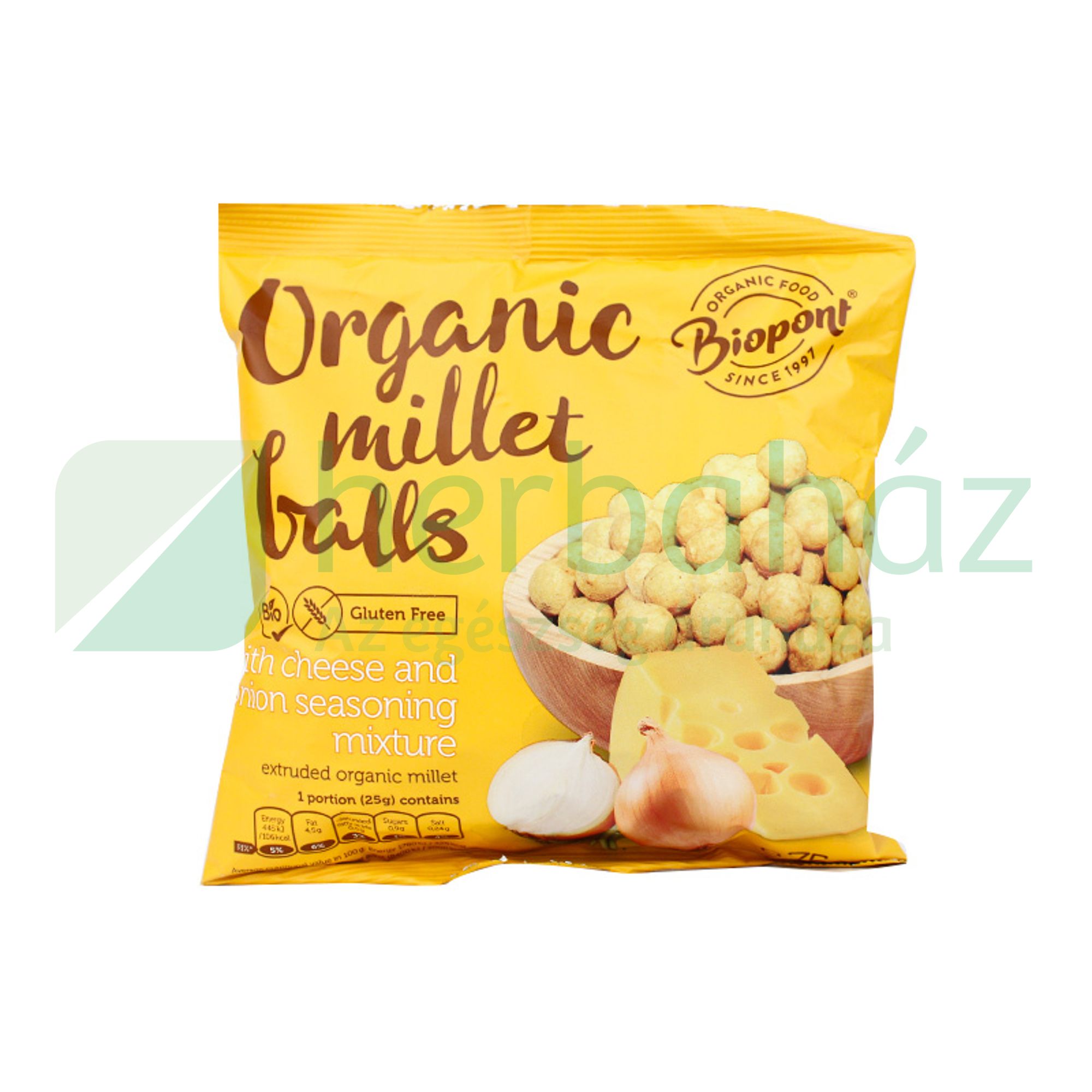 BIO BIOPONT EXTRUDÁLT KÖLESGOLYÓ SAJTOS-HAGYMÁS 75G