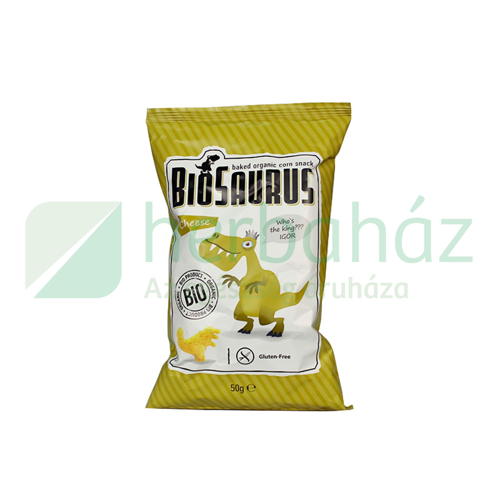 BIO MCLLOYDS BIOSAURUS IGOR KUKORICÁS SNACK SAJTOS 50G