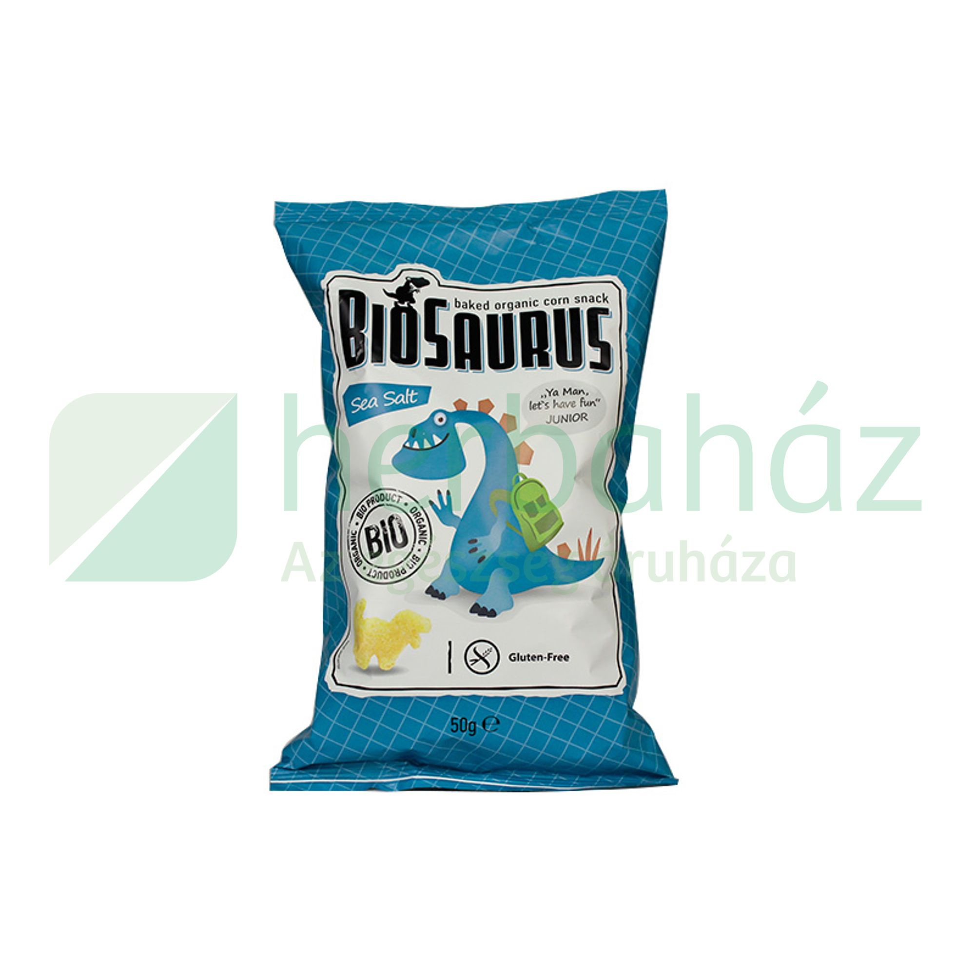 BIO MCCLOYDS BIOSAURUS JUNIOR KUKORICÁS SNACK TENGERI SÓS 50G