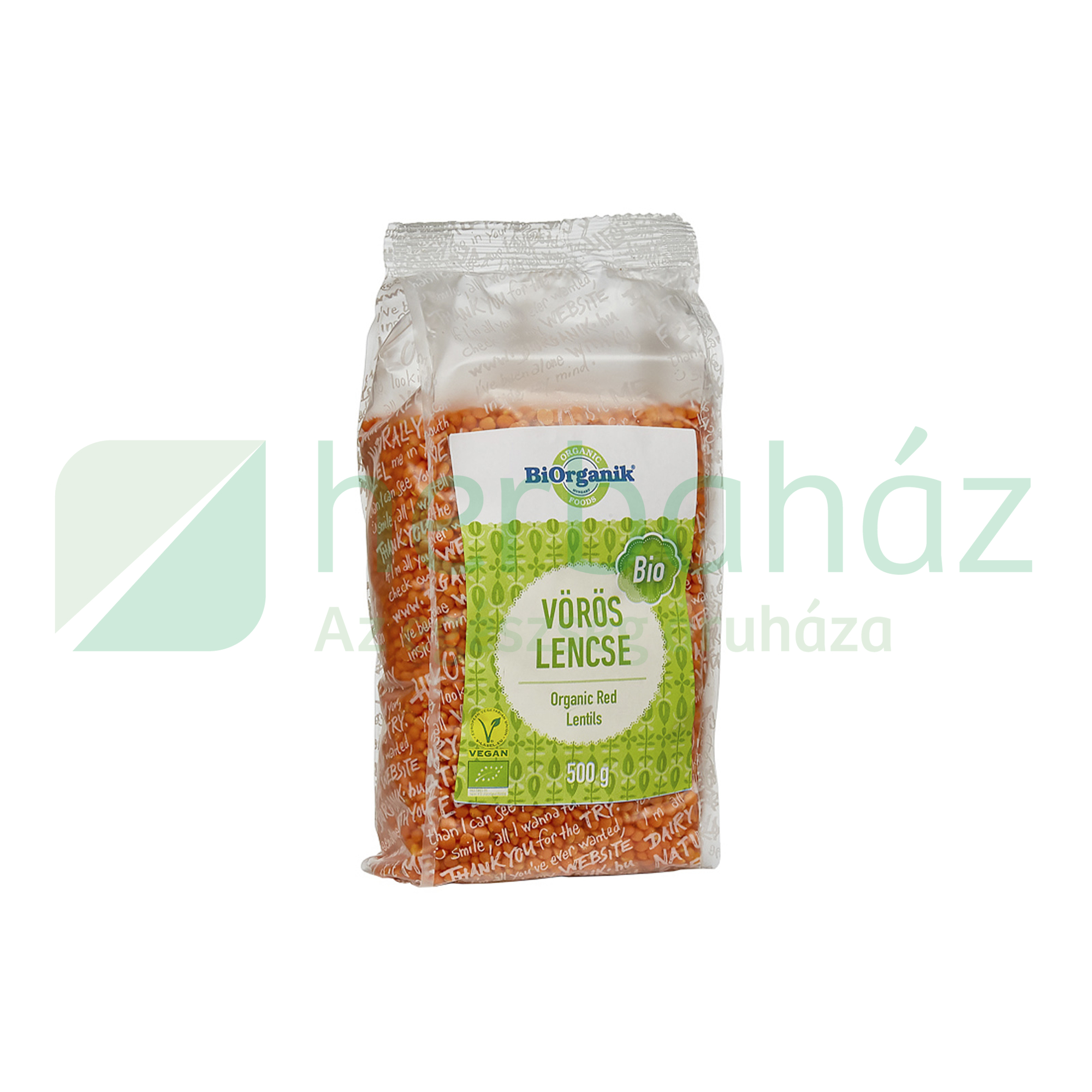 BIO BIORGANIK VÖRÖS LENCSE 500G