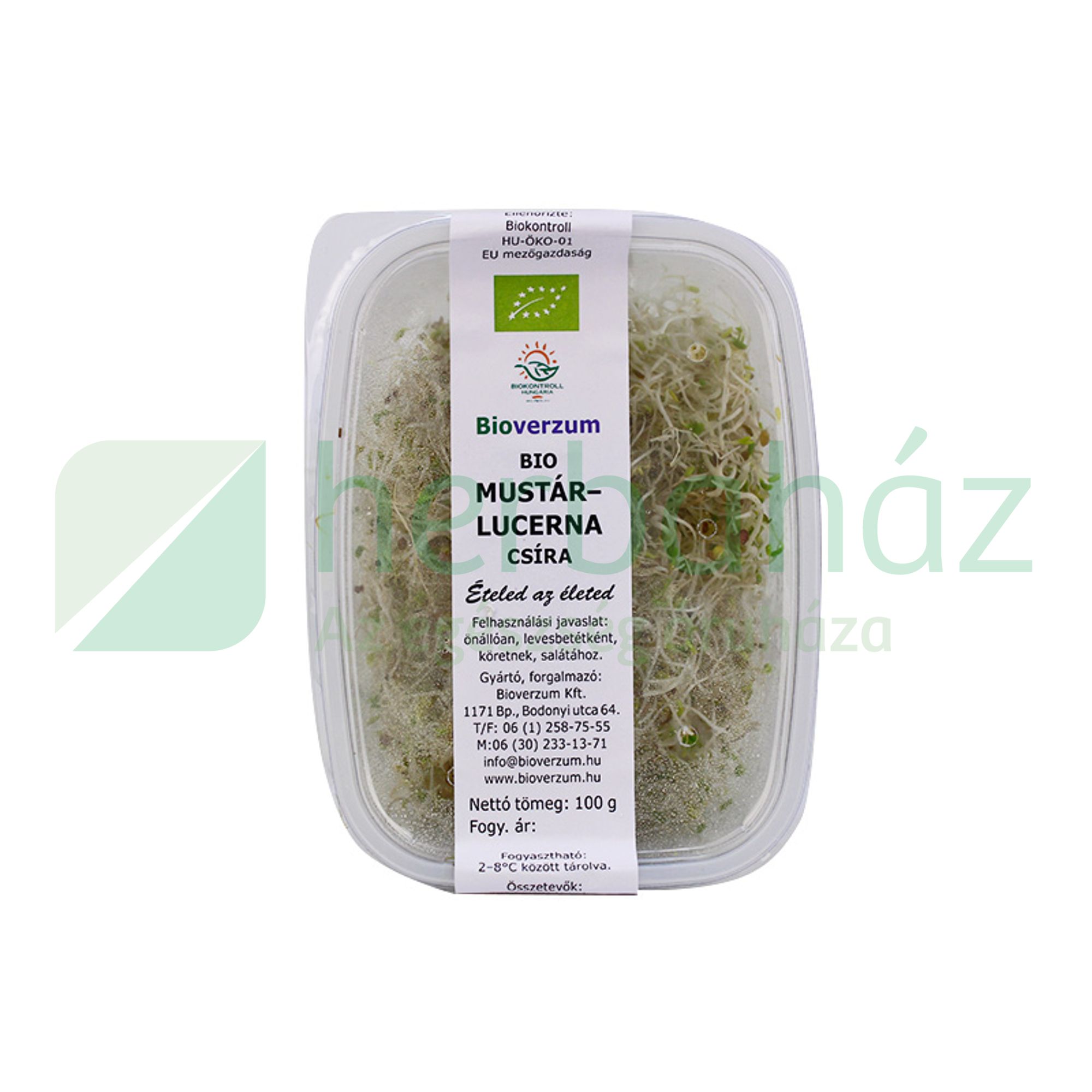 BIO BIOVERZUM CSÍRA MUSTÁR-LUCERNA 100G