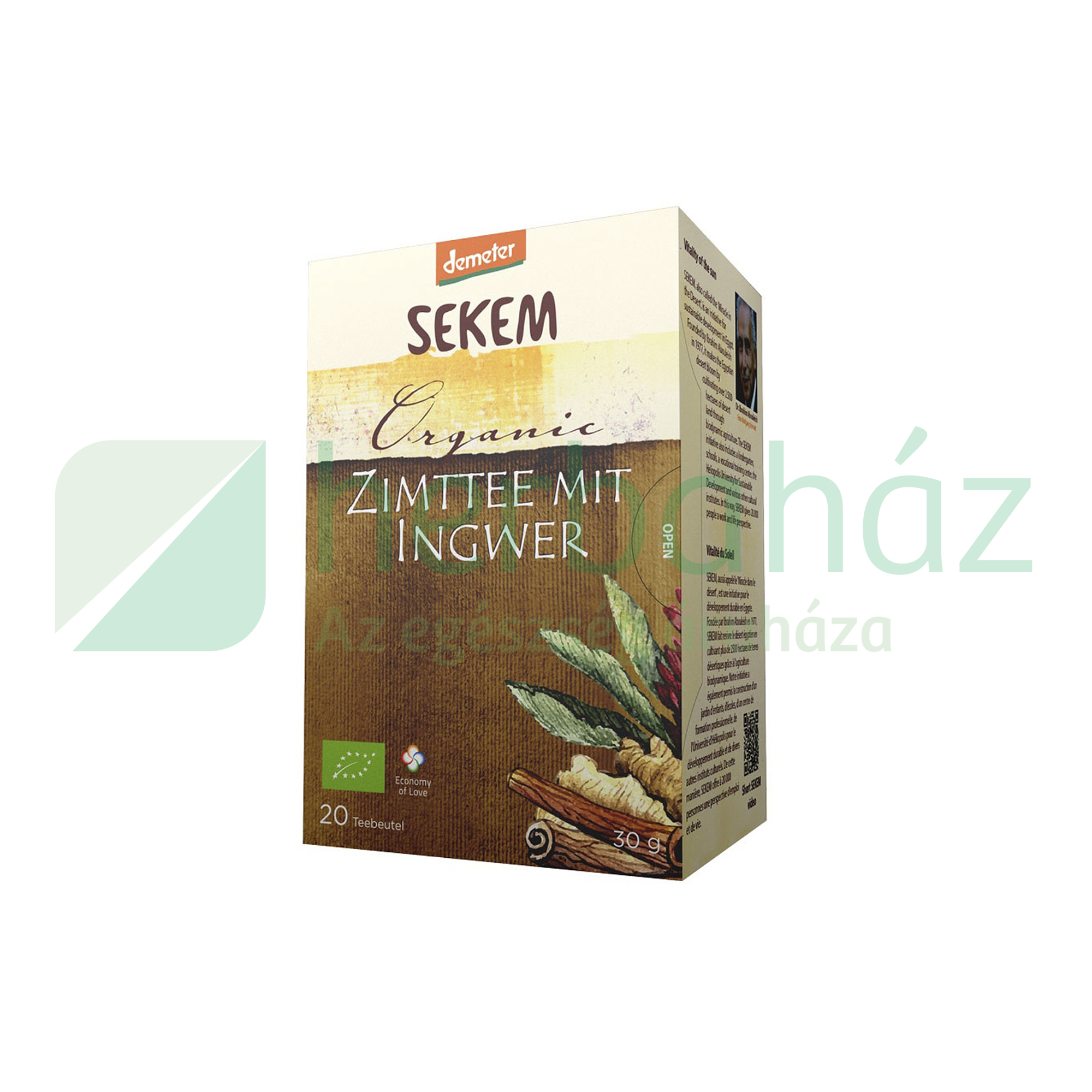 BIO DEMETER SEKEM FAHÉJAS, GYÖMBÉRES TEA FILTERES 20DB