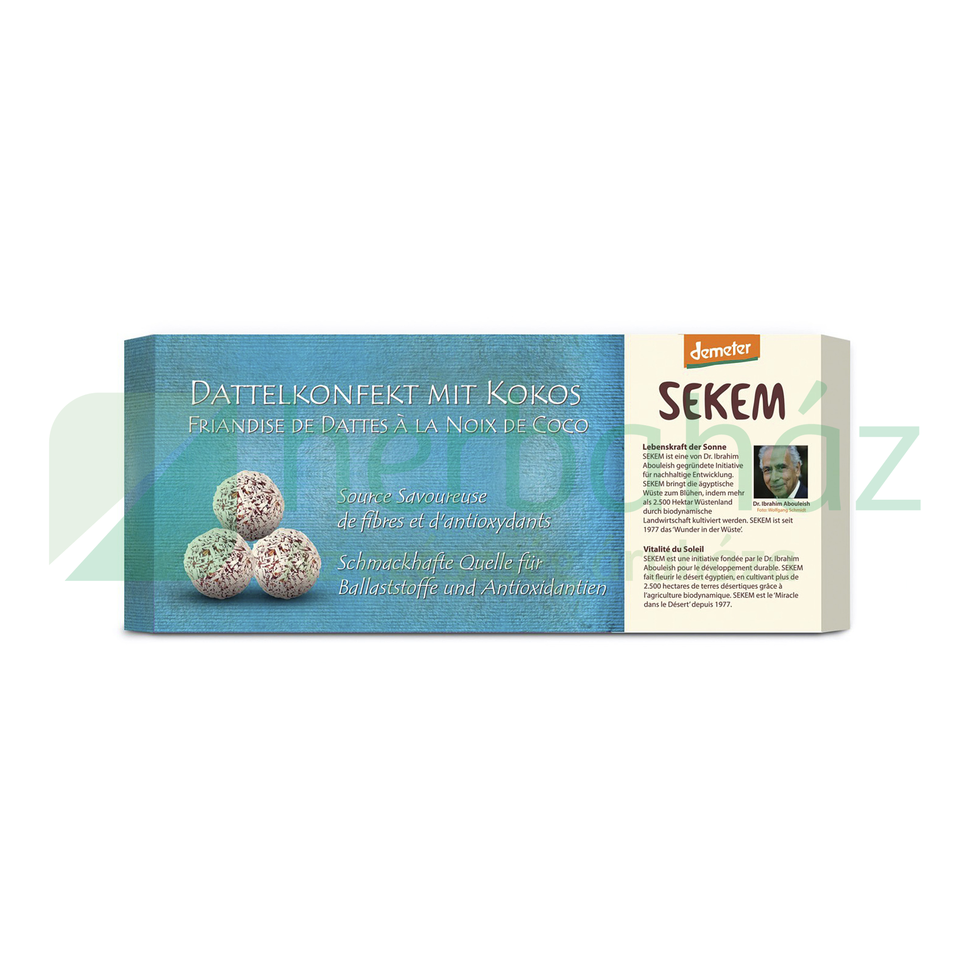 BIO DEMETER SEKEM KÓKUSZOS DATOLYAGOLYÓ 120G