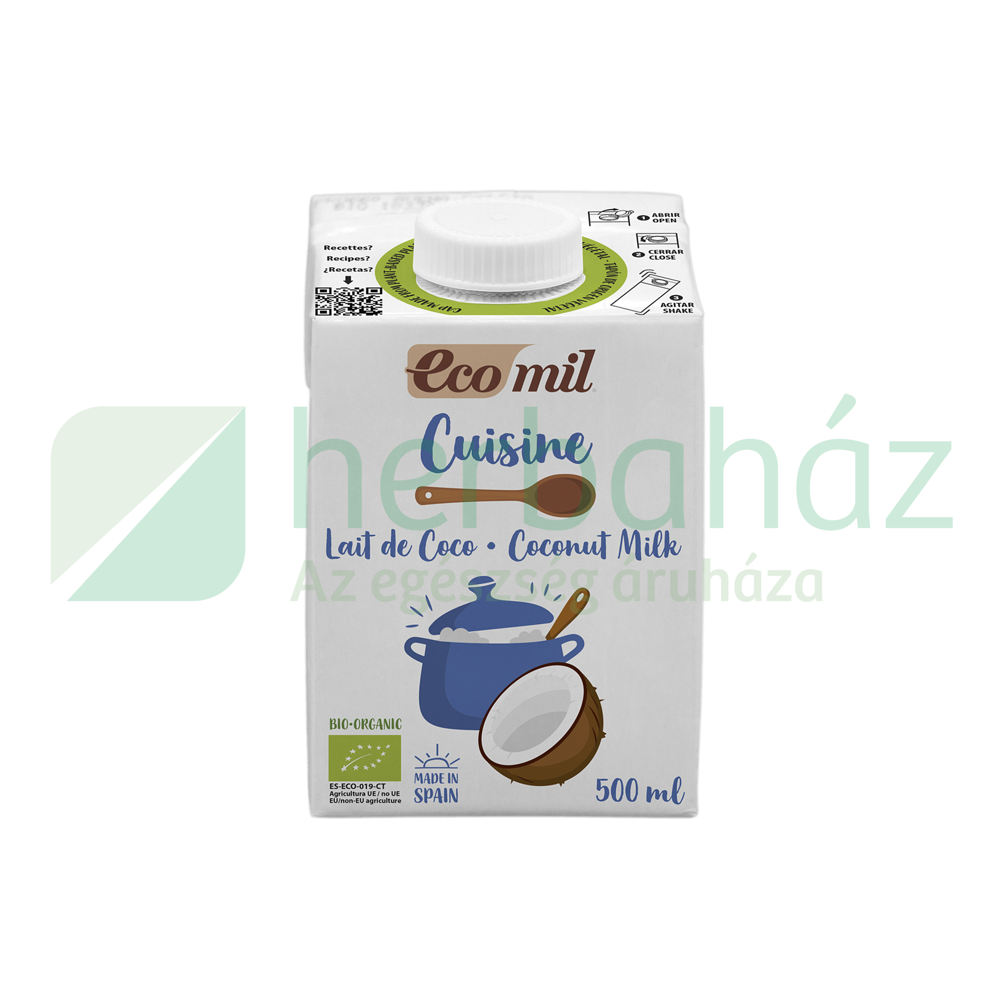 BIO ECOMIL KÓKUSZTEJ KONYHAI FELHASZNÁLÁSRA 500ML