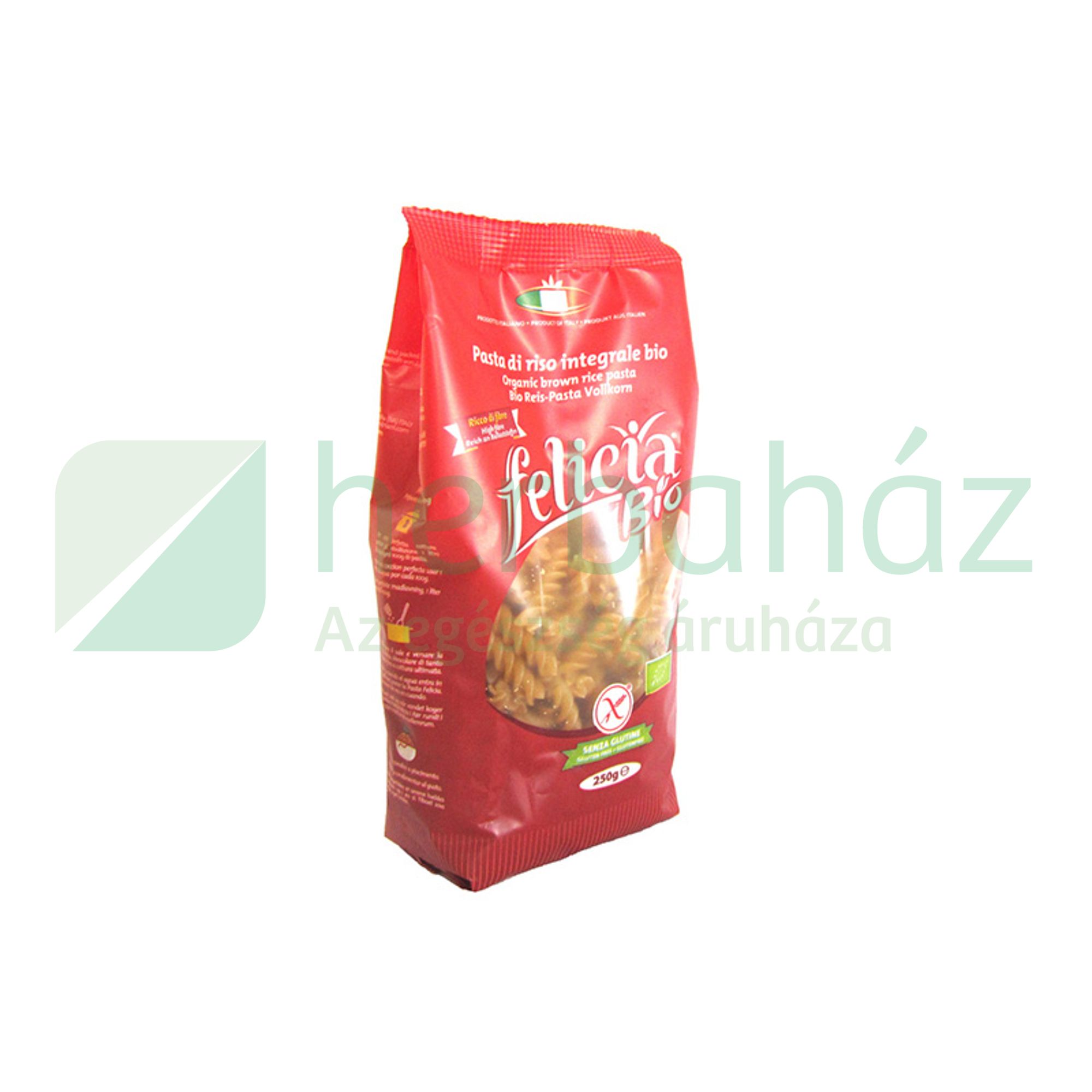 BIO FELICIA BARNA RIZS GLUTÉNMENTES FUSILLI  250G