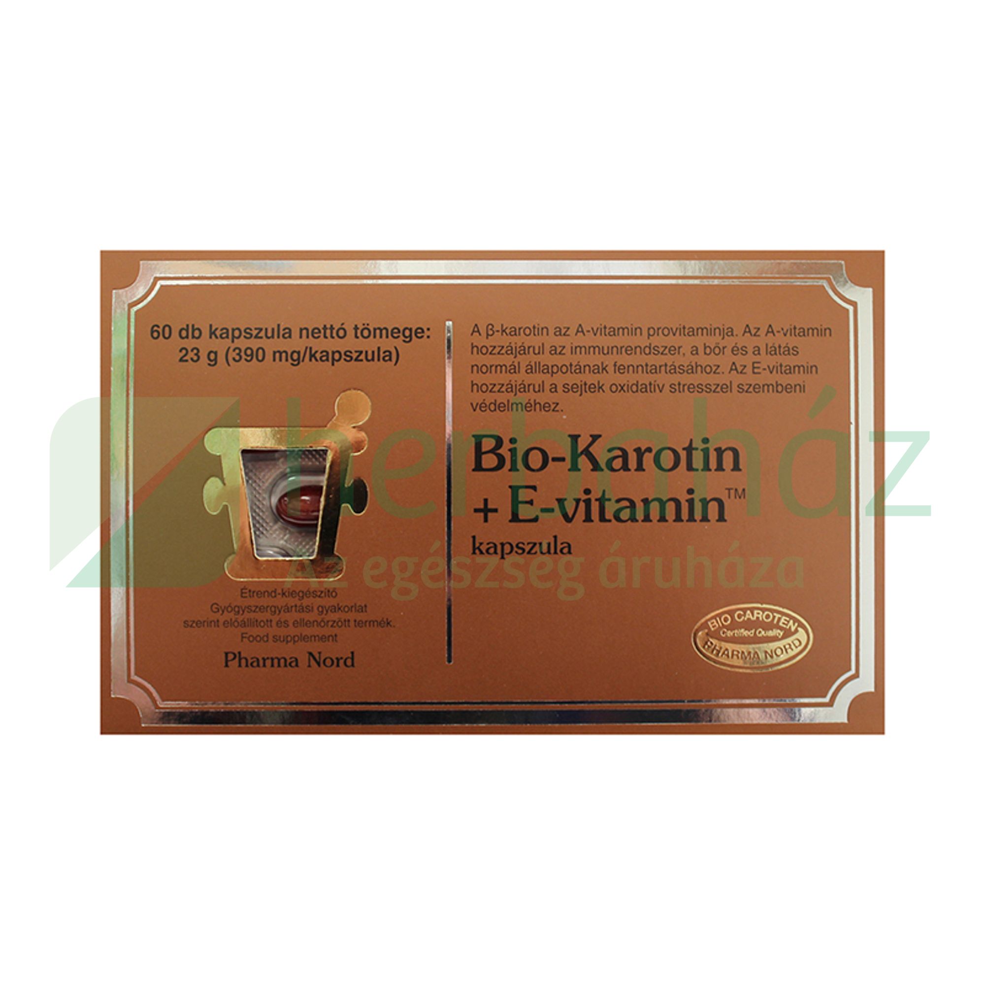 PHARMA NORD KAROTIN+E TABLETTA 60DB