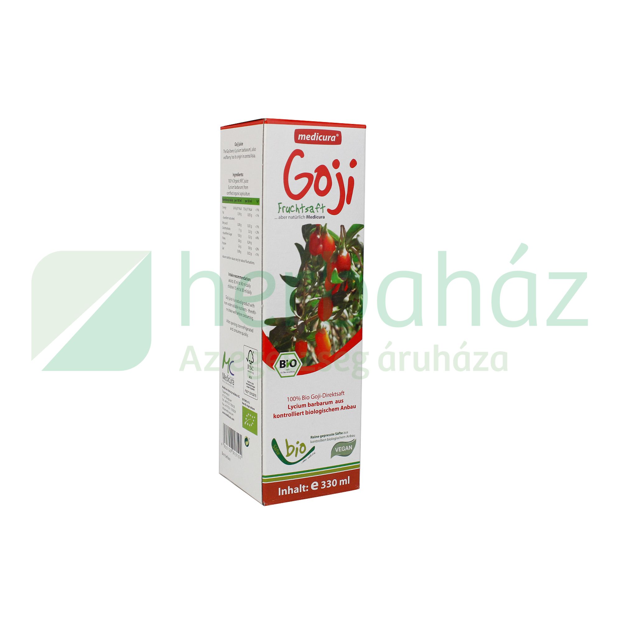 BIO MEDICURA GOJI 100% GYÜMÖLCSLÉ 330ML