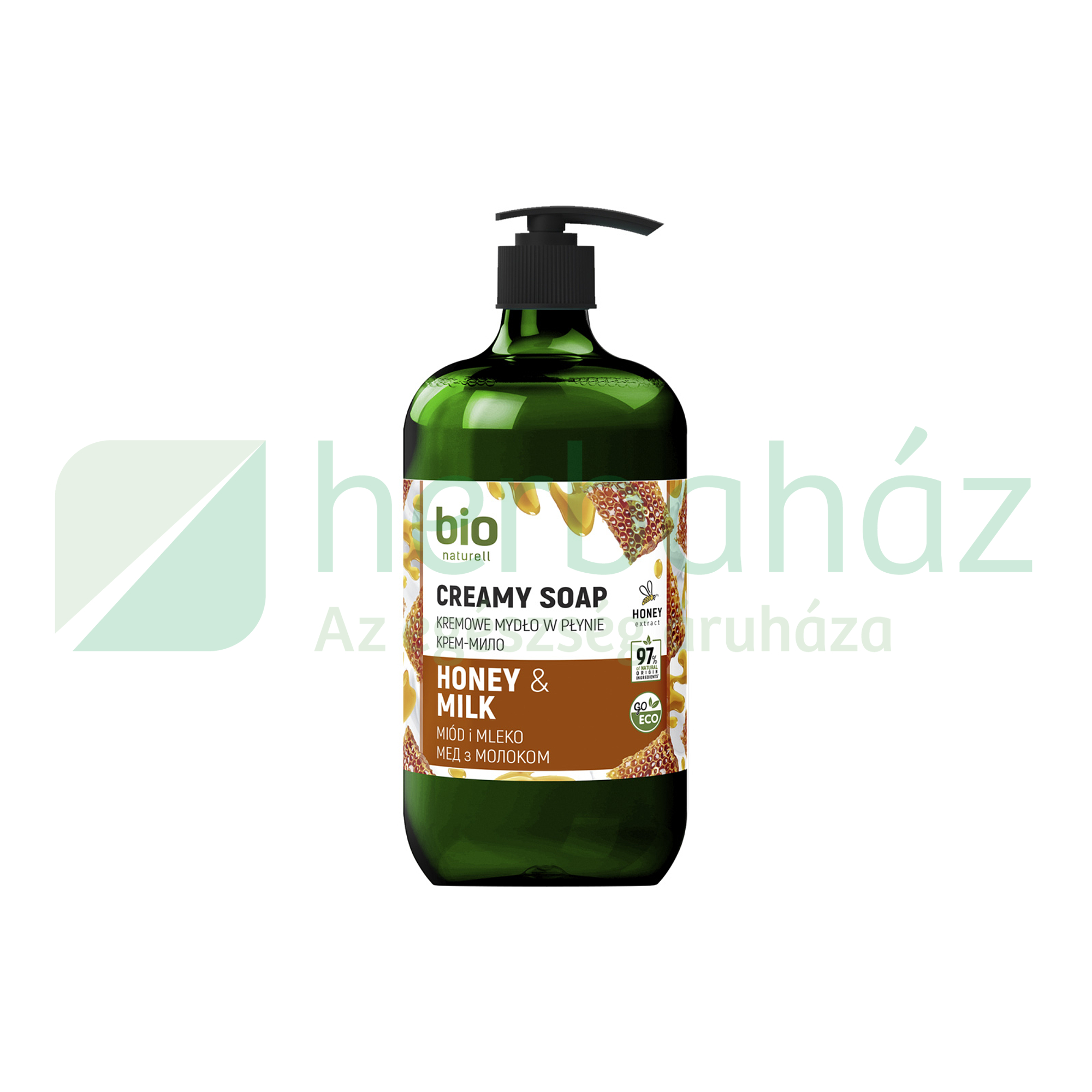 BIO NATURELL FOLYÉKONY KRÉMSZAPPAN MÉZ ÉS TEJ ILLATÚ 946ML