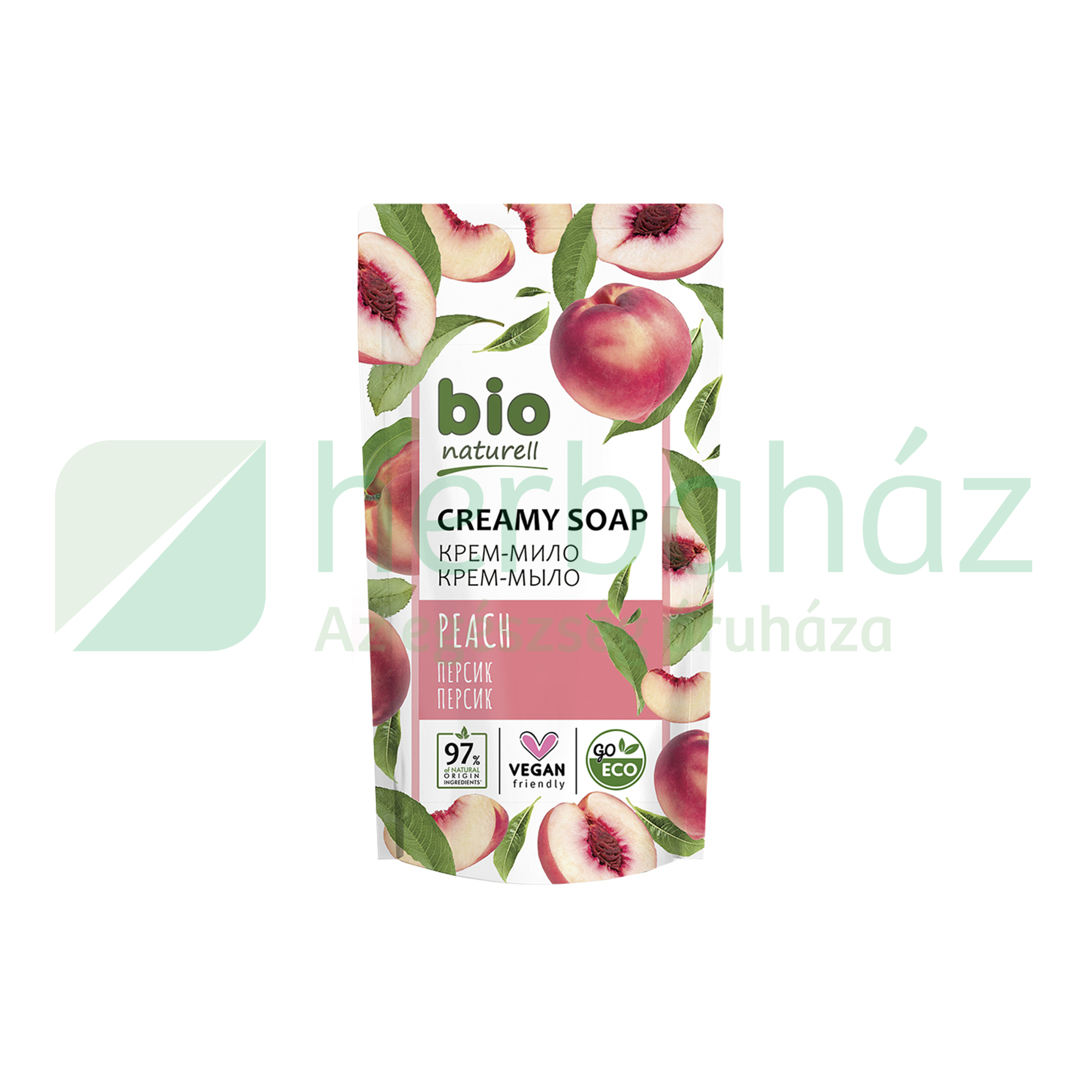 BIO NATURELL FOLYÉKONY KRÉMSZAPPAN UTÁNTÖLTŐ - BARACK 460ML