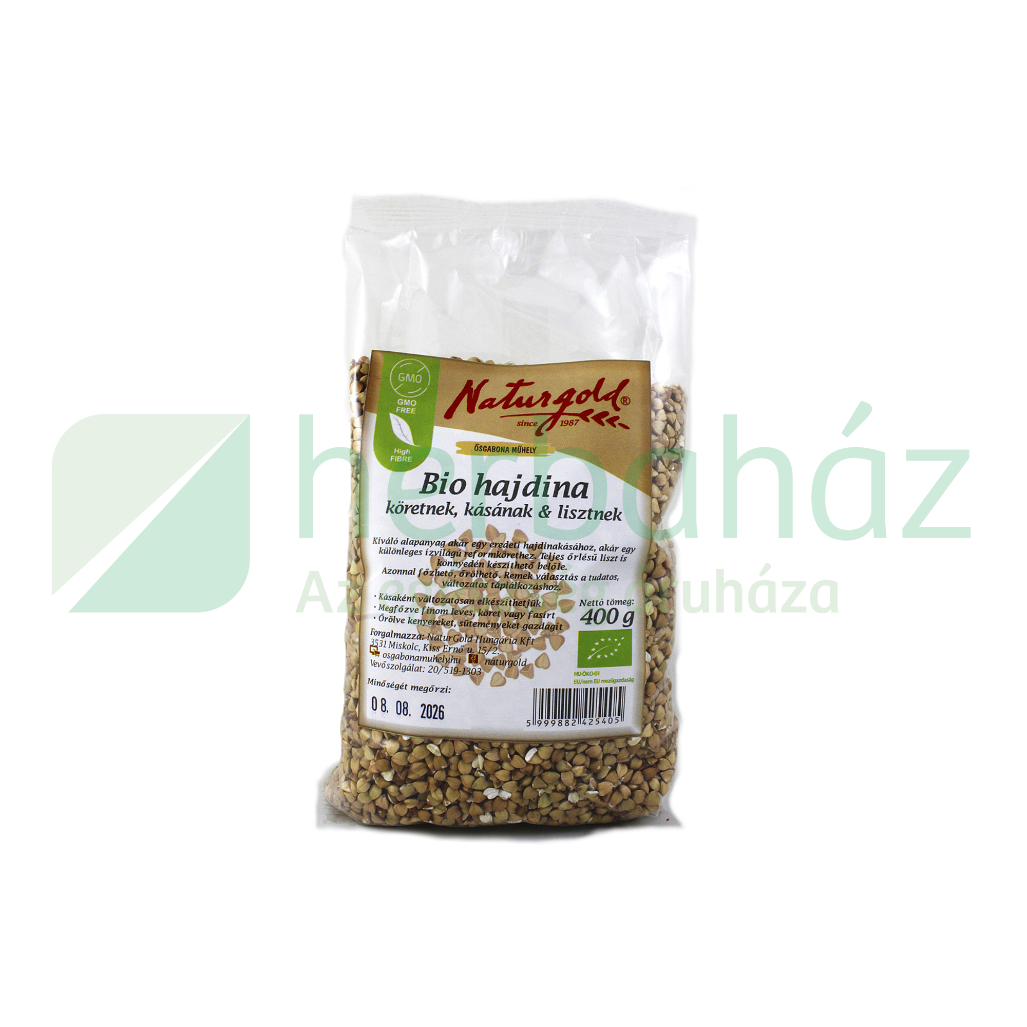 BIO NATURGOLD HAJDINA FŐZÉSRE, SÜTÉSRE 400G
