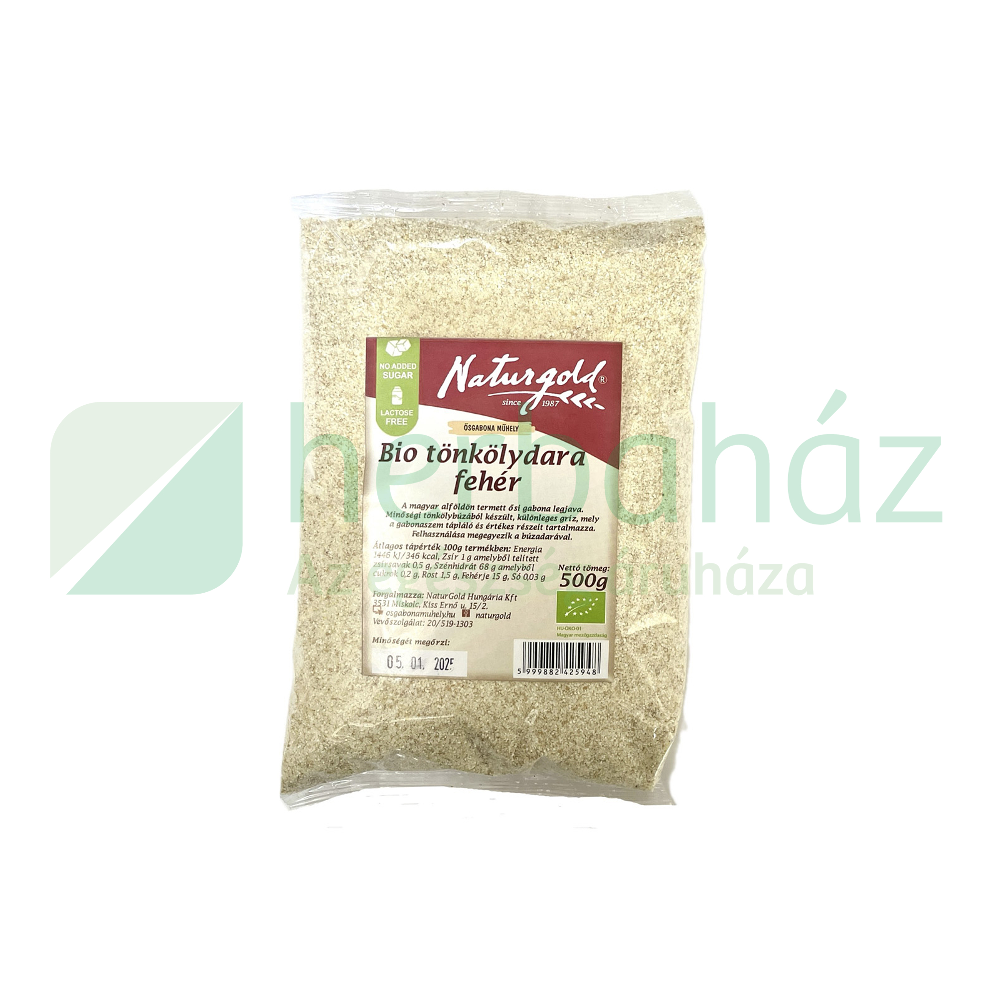 BIO NATURGOLD FEHÉR TÖNKÖLYDARA FINOMŐRLÉSŰ 500G