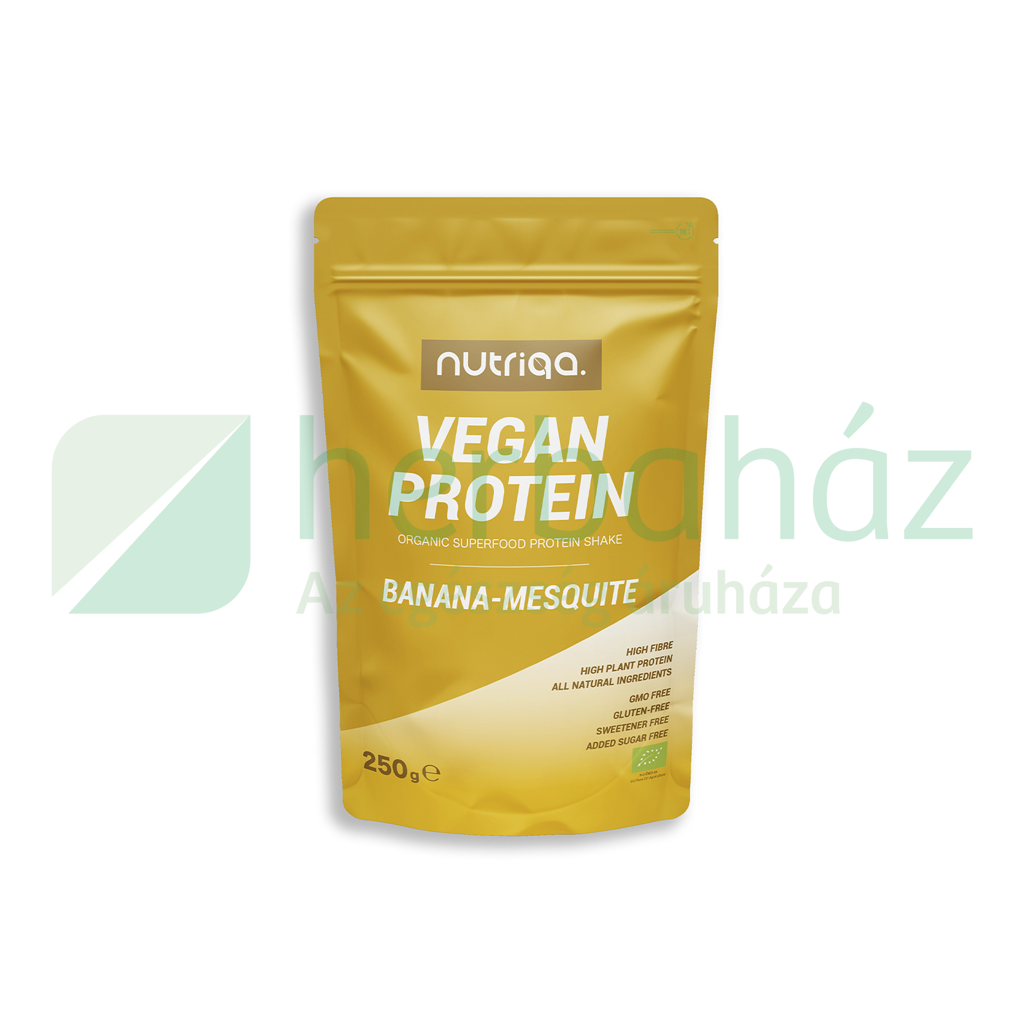 BIO NUTRIQA ORGANIC VEGAN PROTEIN PORKEVERÉK BANÁN-MESQUITE 250G