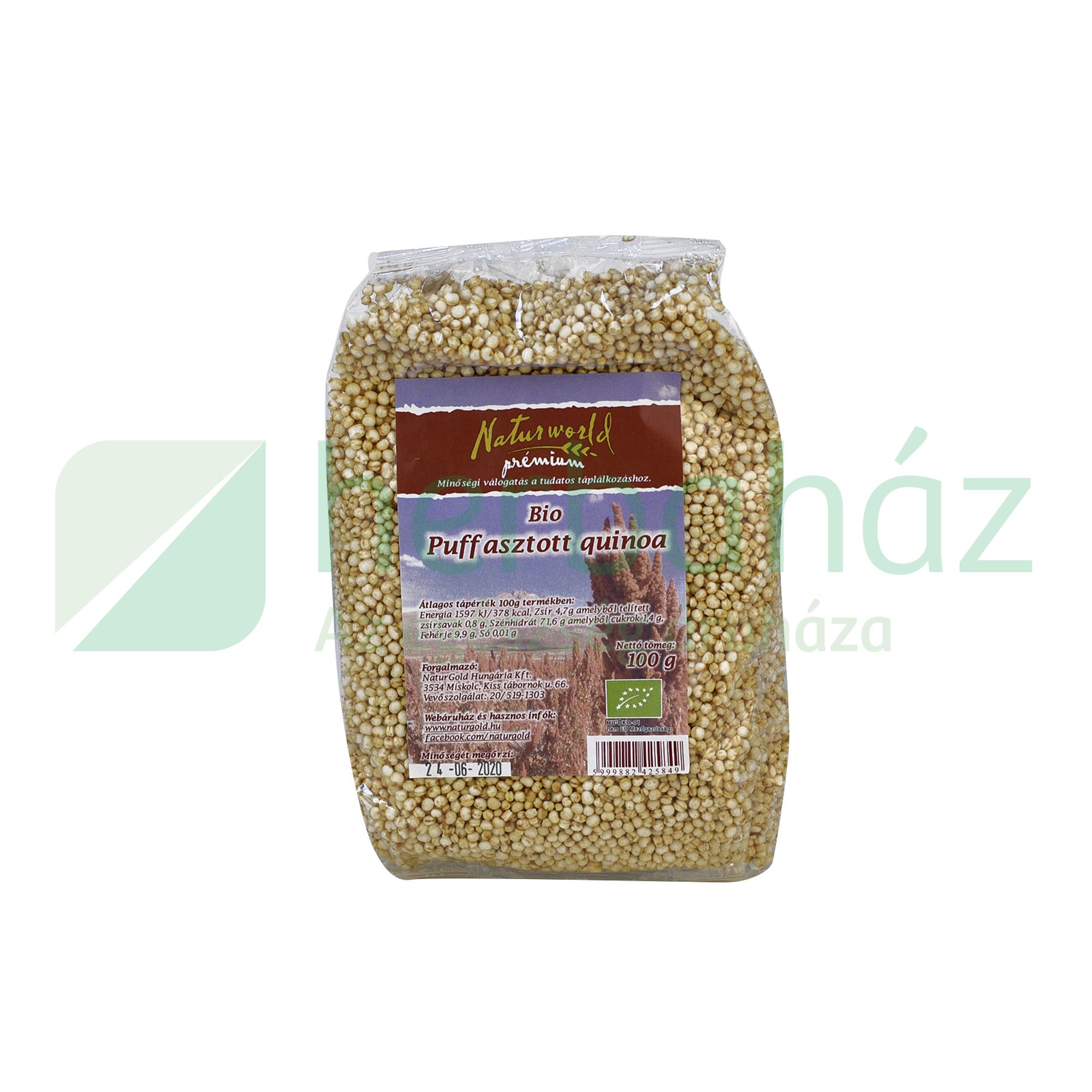 BIO PUFFASZTOTT QUINOA NATÚR 100G