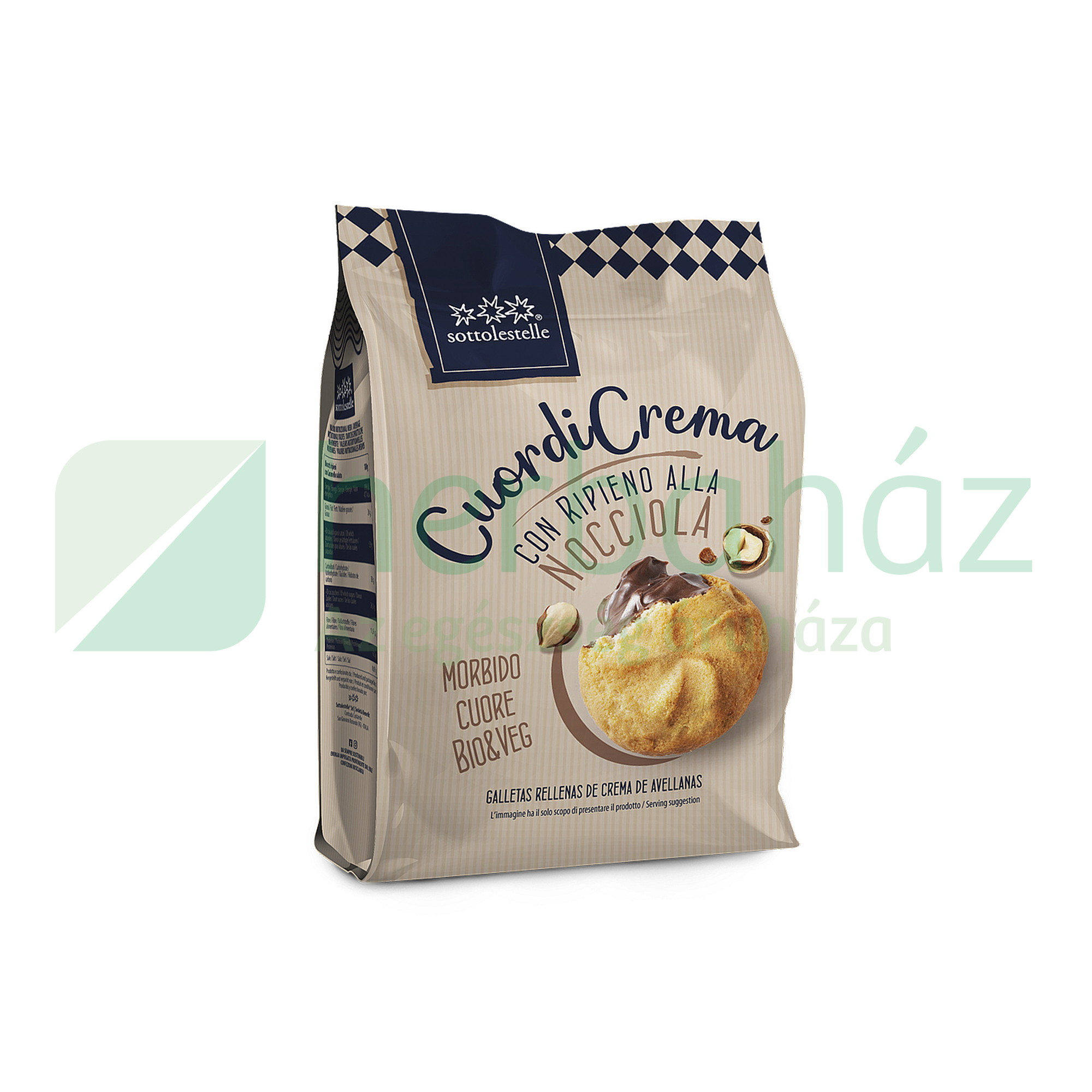 BIO SOTTOLESTELLE MOGYORÓKRÉMMEL TÖLTÖTT KEKSZ 200G