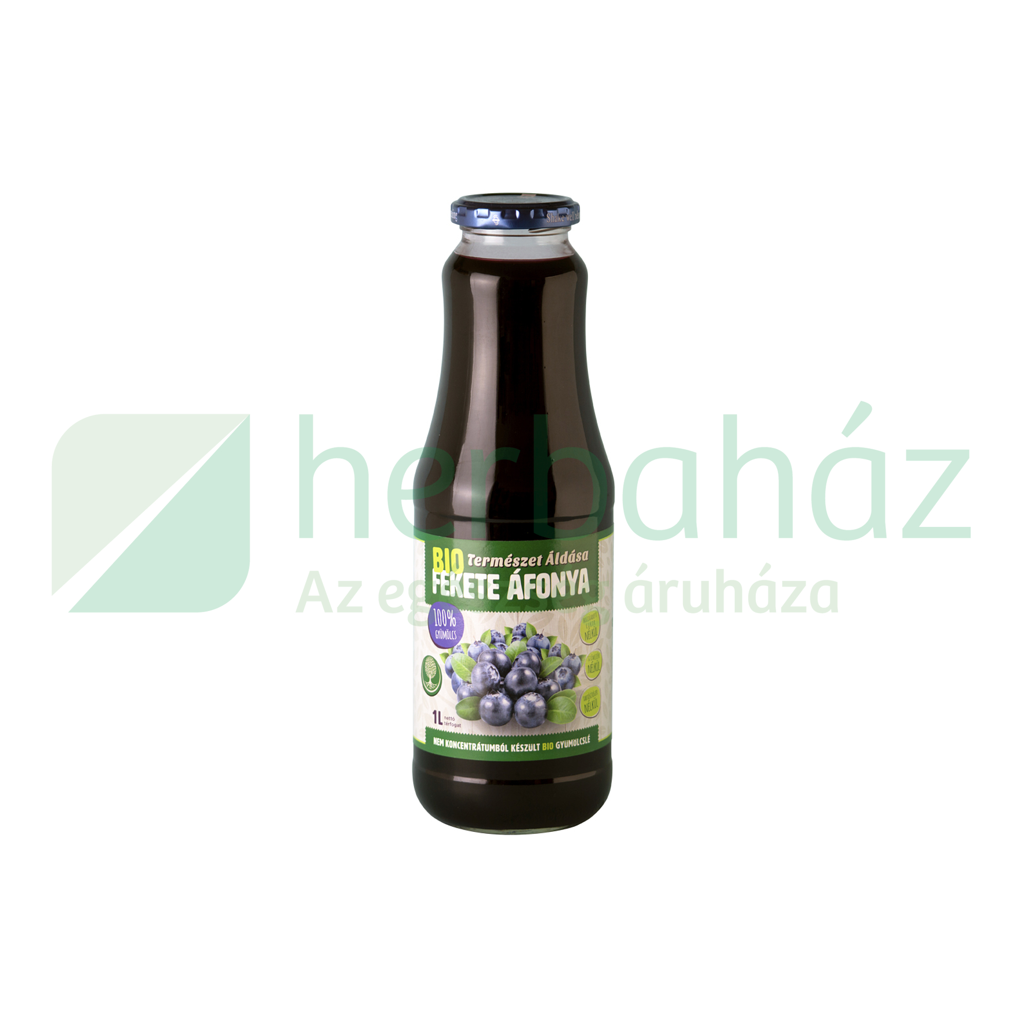 BIO TERMÉSZET ÁLDÁSA FEKETE ÁFONYALÉ 100% 1000ML DRS+50FT BETÉTDÍJ