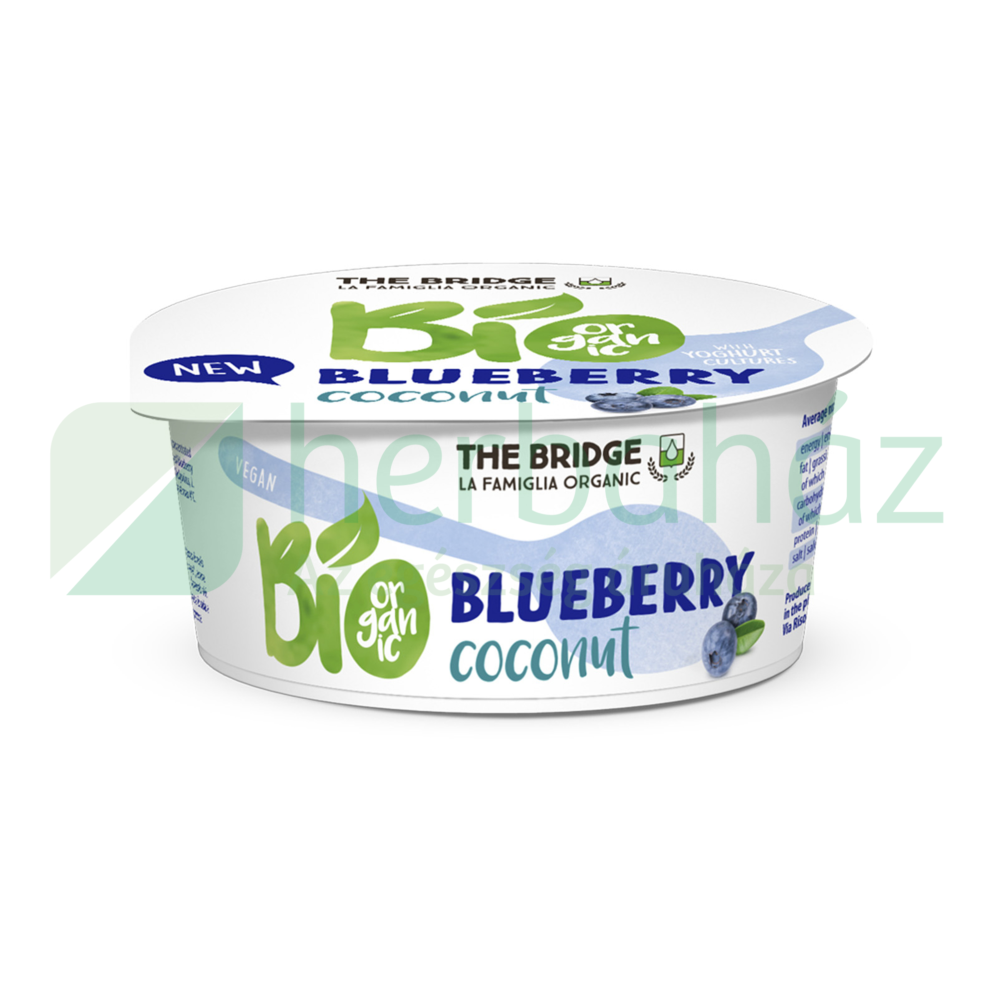 BIO THE BRIDGE ÁFONYÁS KÓKUSZJOGHURT (GLUTÉNMENTES) 125G [H]