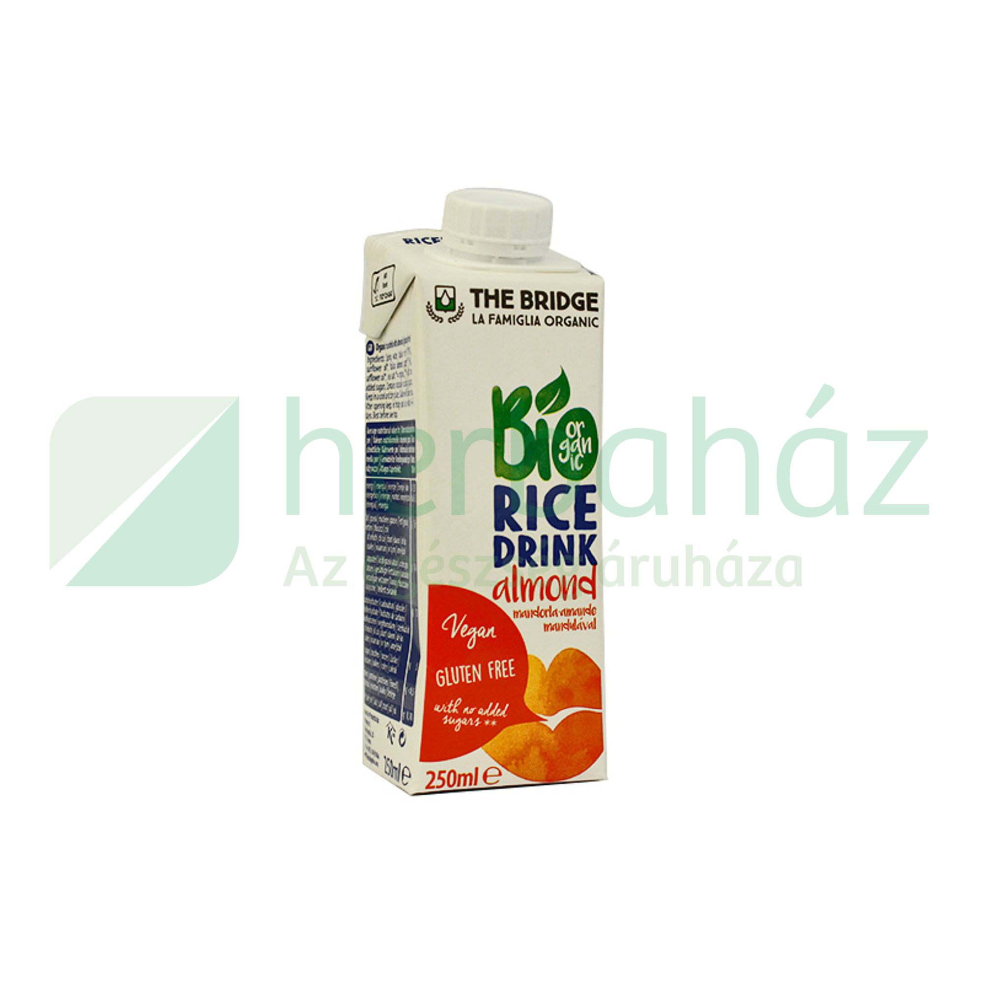 GLUTÉNMENTES BIO THE BRIDGE MANDULÁS RIZSITAL 250ML