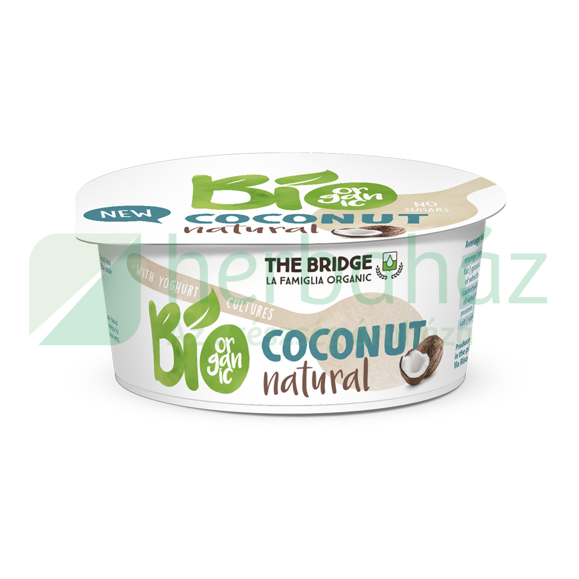 BIO THE BRIDGE NATÚR KÓKUSZJOGHURT (GLUTÉNMENTES) 125G [H]