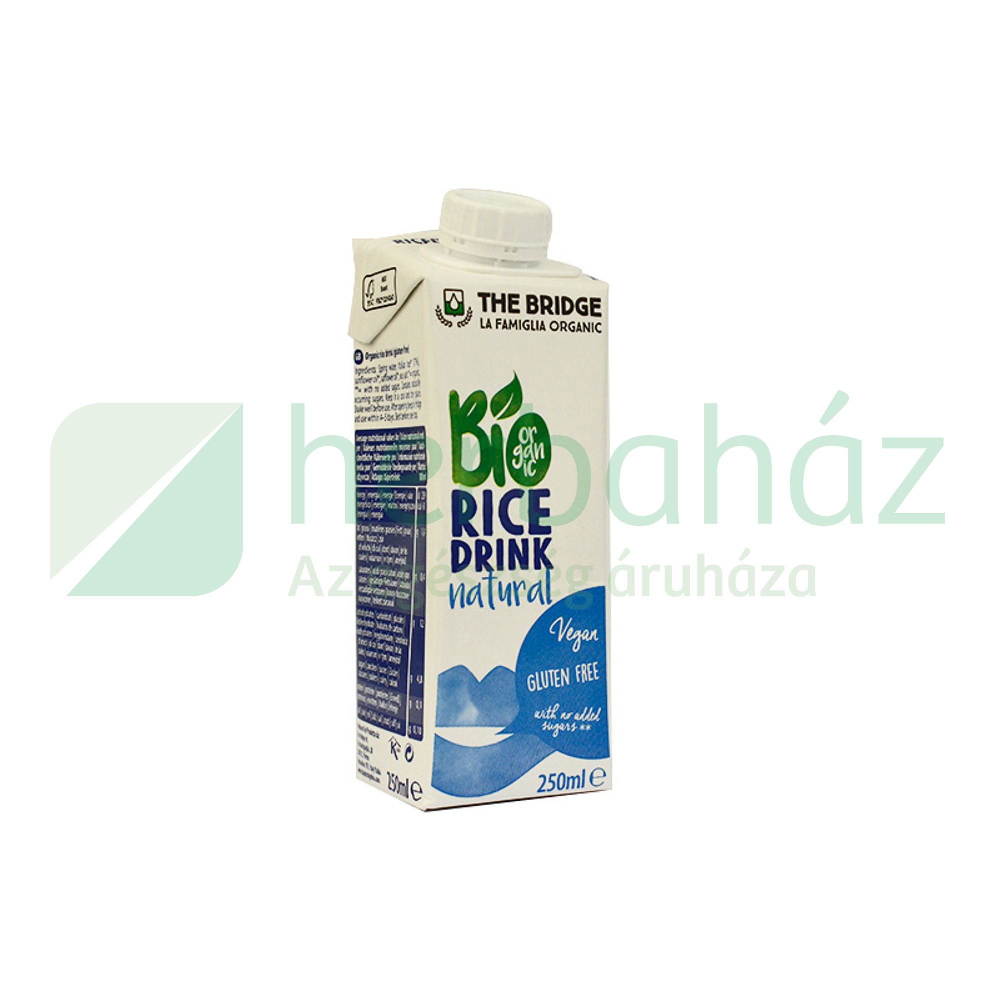 GLUTÉNMENTES BIO THE BRIDGE RIZSITAL 250ML