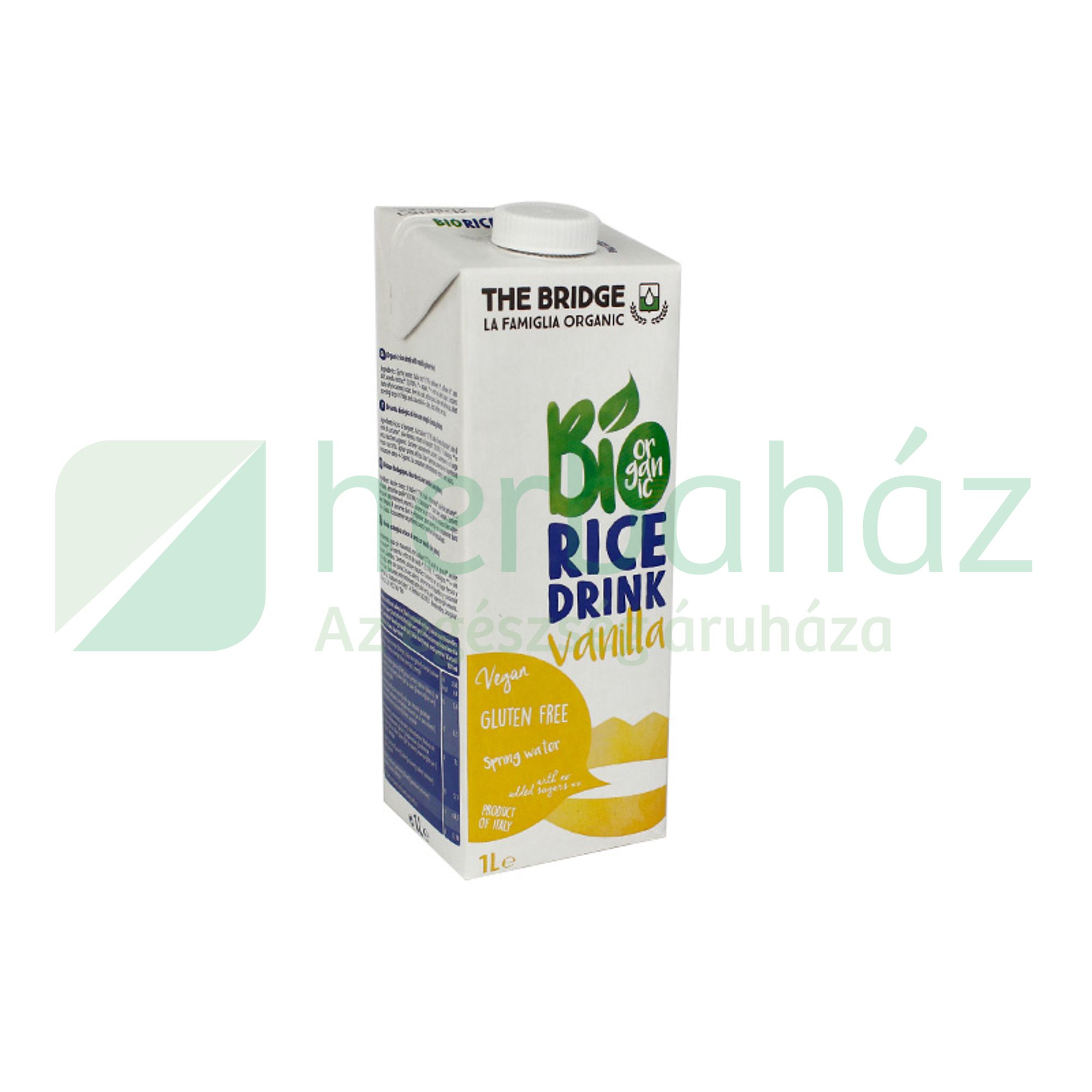 GLUTÉNMENTES BIO THE BRIDGE VANÍLIÁS RIZSITAL 1L