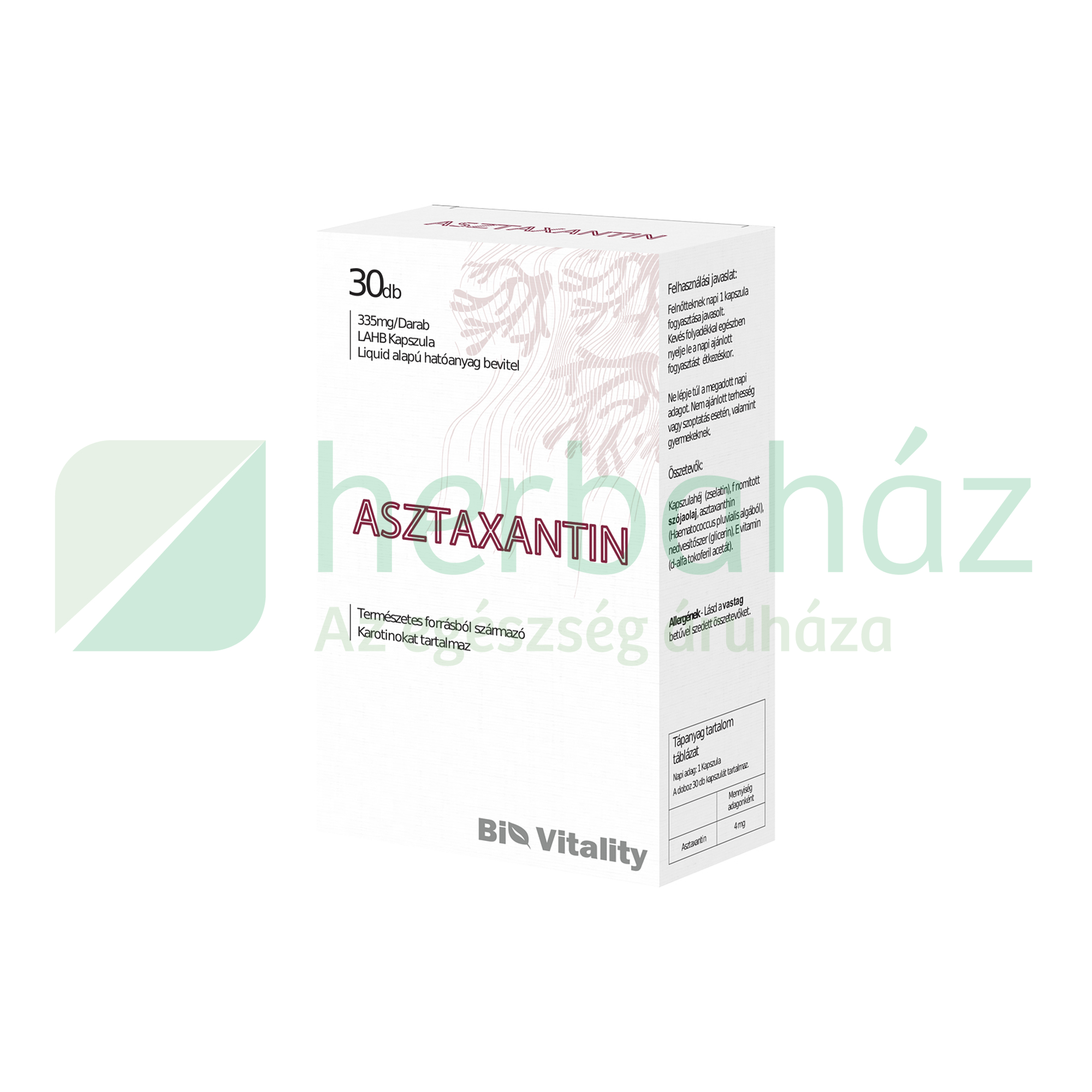 BIO VITALITY ASZTAXANTIN 4MG KAPSZULA 30DB