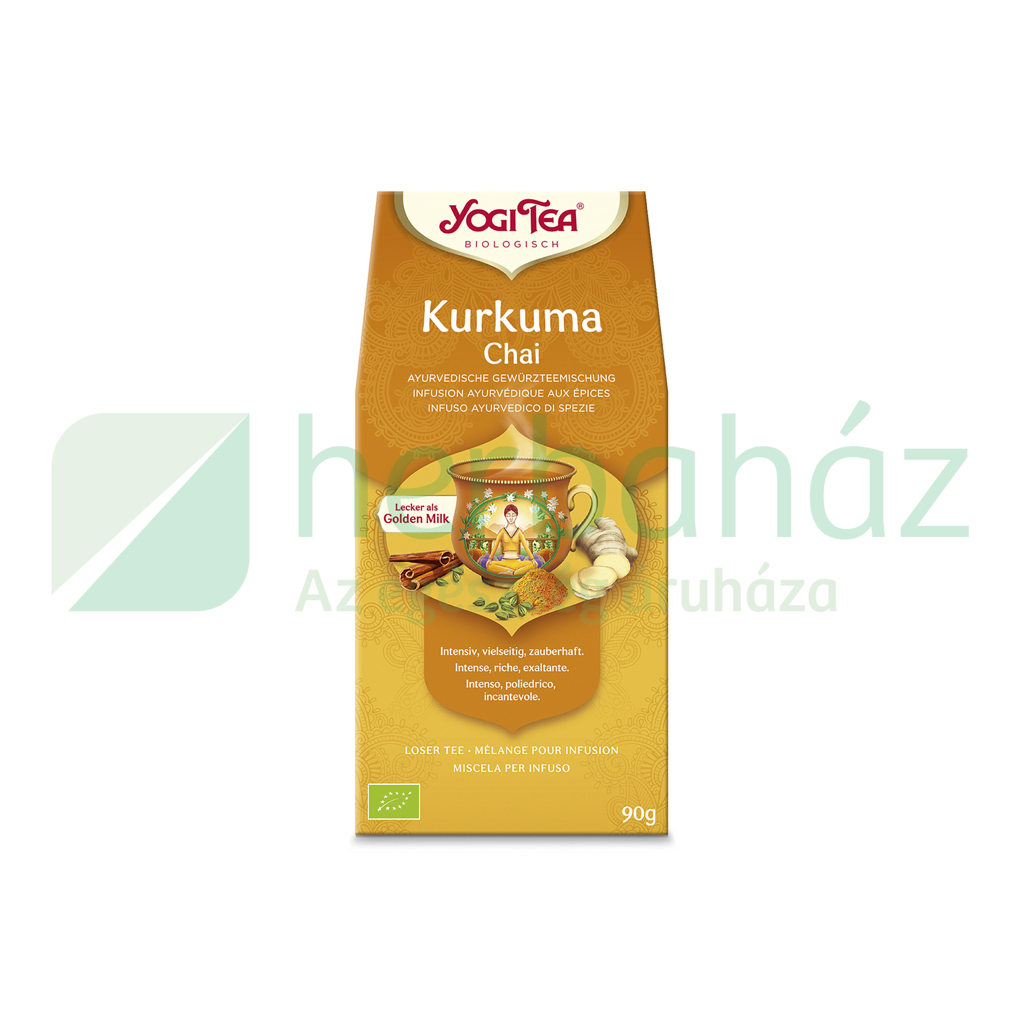 BIO YOGI TEA KURKUMA CHAI SZÁLAS TEA 90G