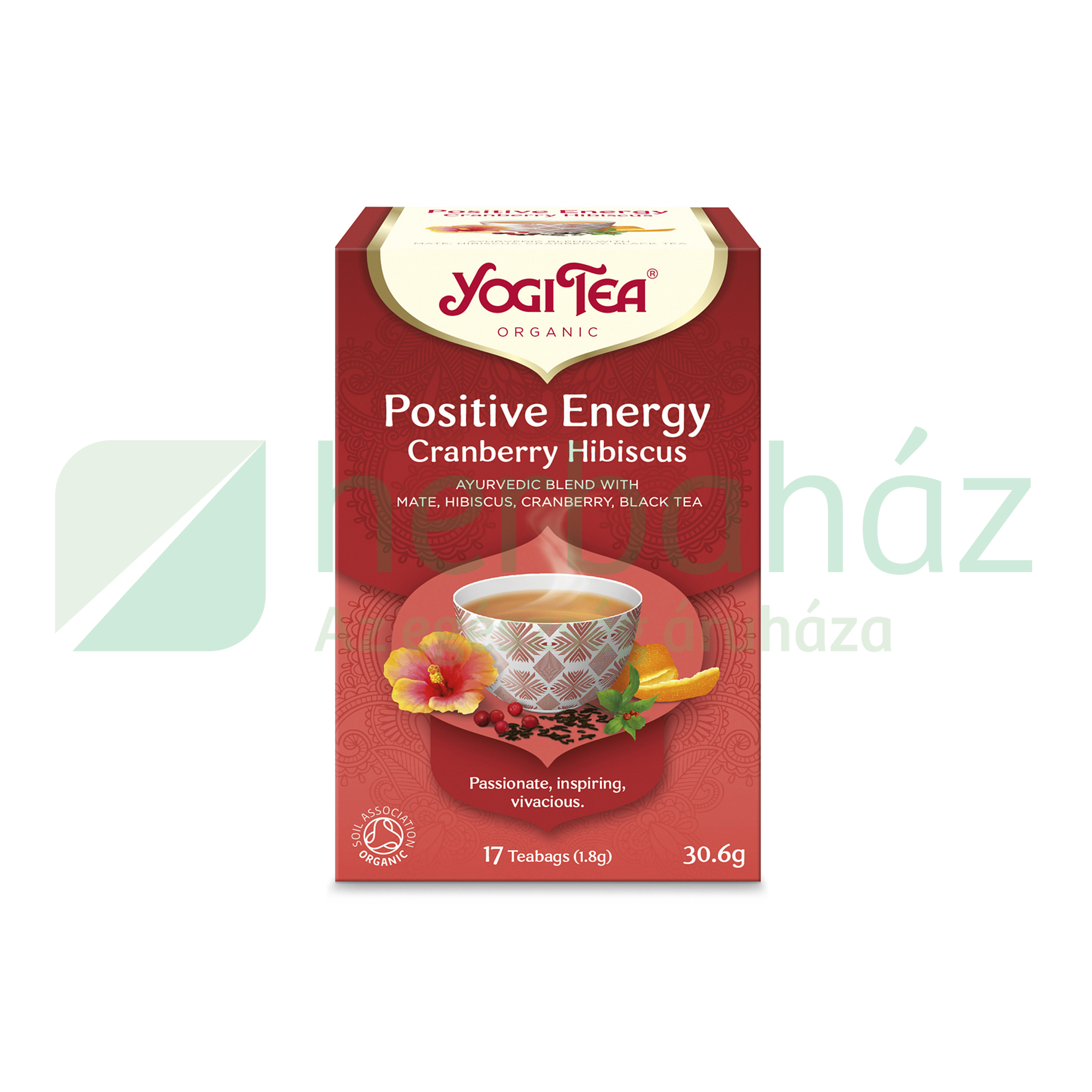 BIO YOGI TEA POZITÍV ENERGIA TEA TŐZEGÁFONYÁVAL ÉS HIBISZKUSSZAL 17DB