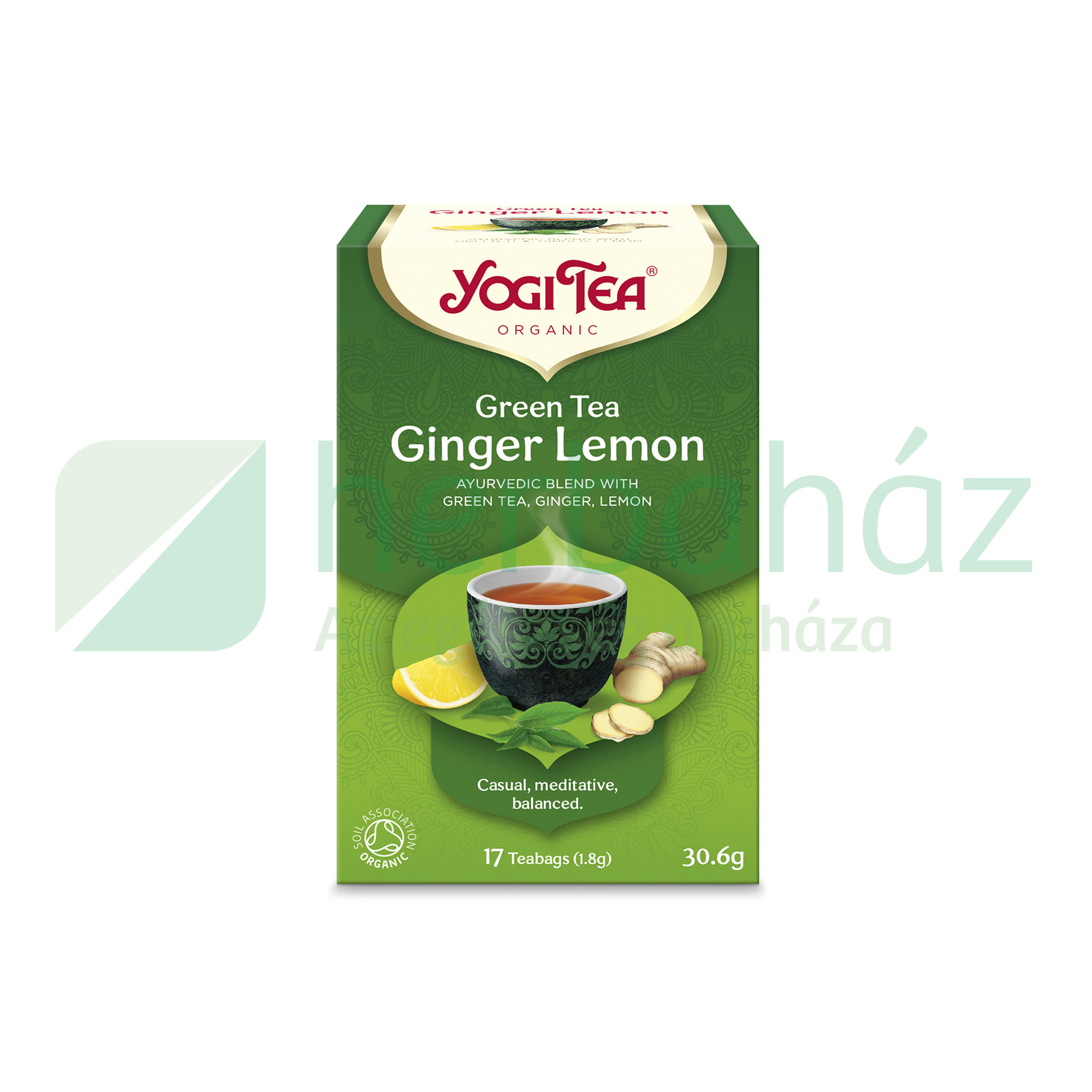 BIO YOGI TEA ZÖLD TEA GYÖMBÉRREL ÉS CITROMMAL 17DB