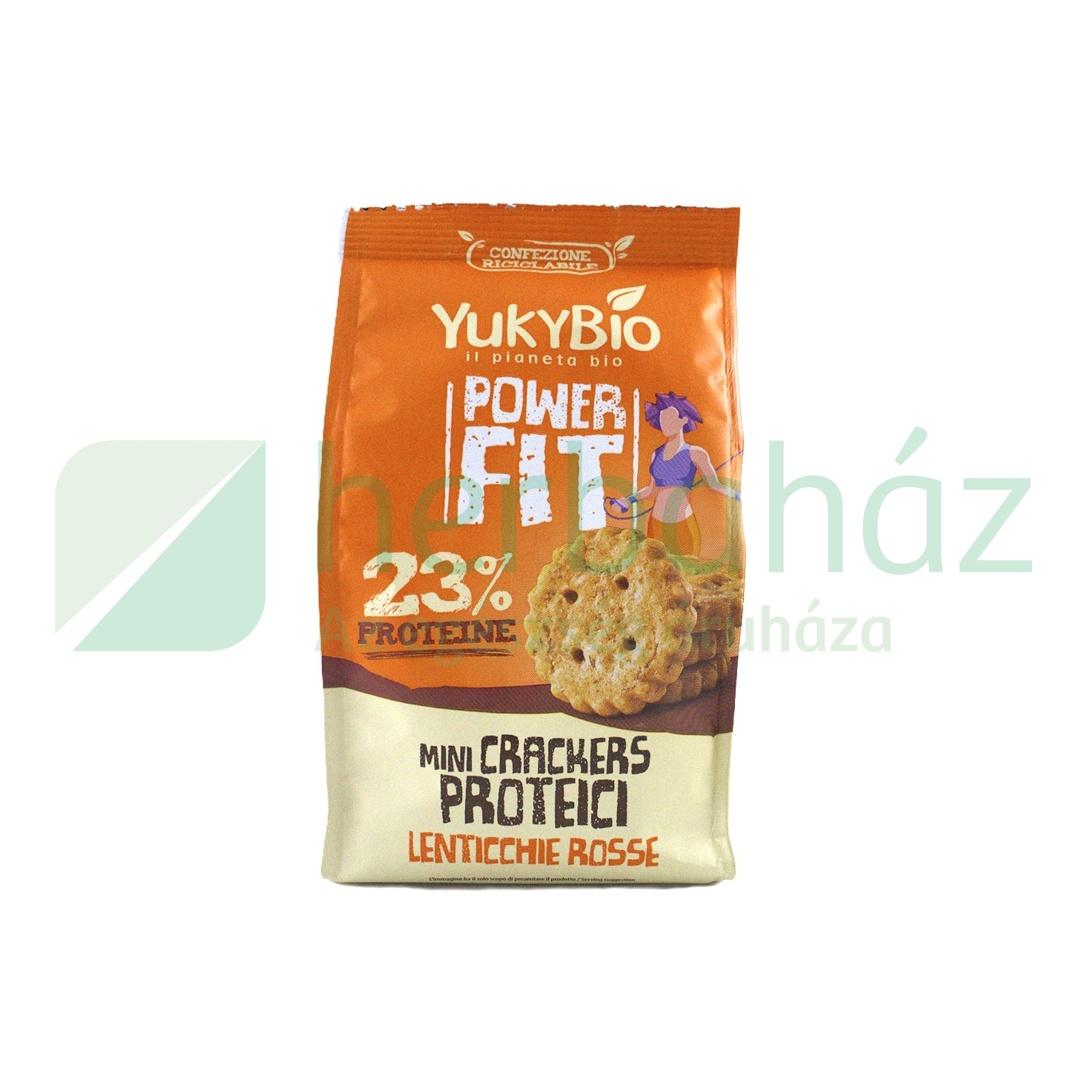BIO YUKYBIO POWERFIT MINI KRÉKER FEHÉRJÉVEL, VÖRÖS LENCSÉVEL, SZEZÁMMAGGAL 150G