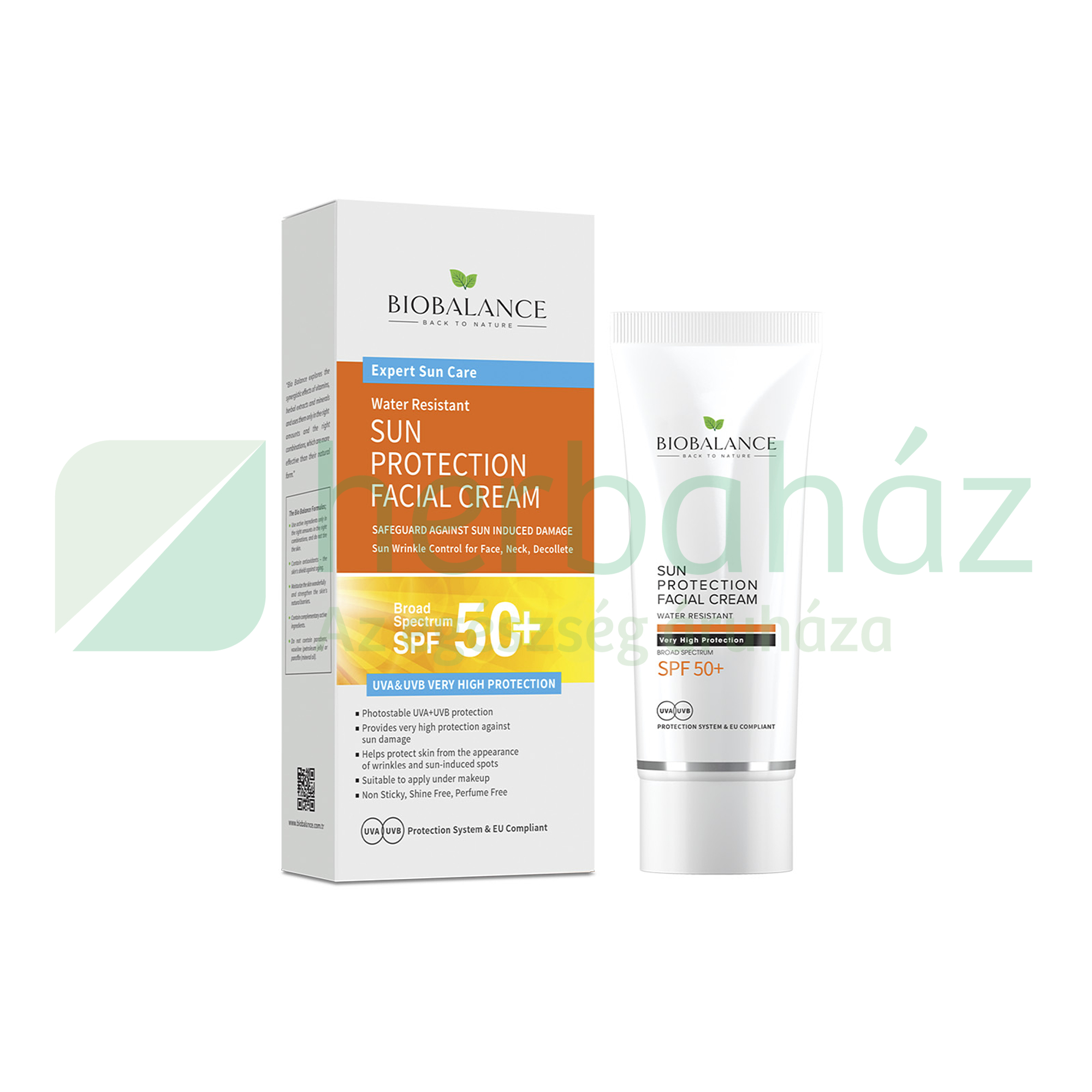 BIOBALANCE ARCKRÉM SPF 50+ SZÉLES SPEKTRUMÚ VÉDELEMMEL, VÍZÁLLÓ 75ML