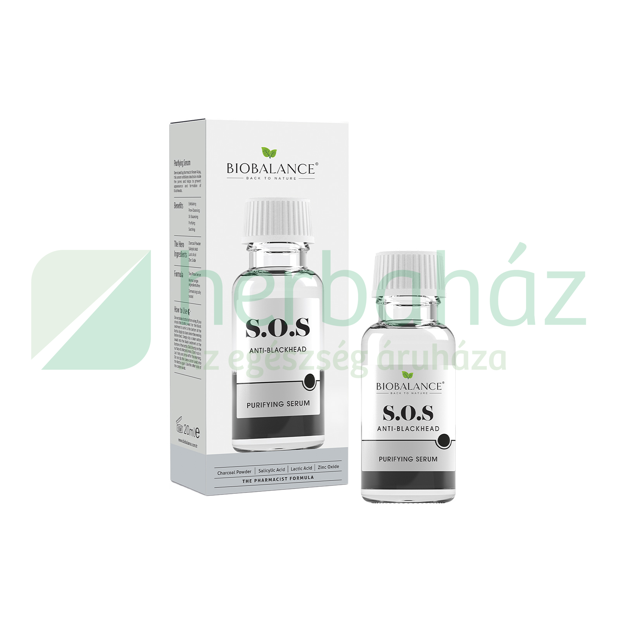 BIOBALANCE S.O.S TISZTÍTÓ SZÉRUM MITESSZEREK ELLEN 20ML