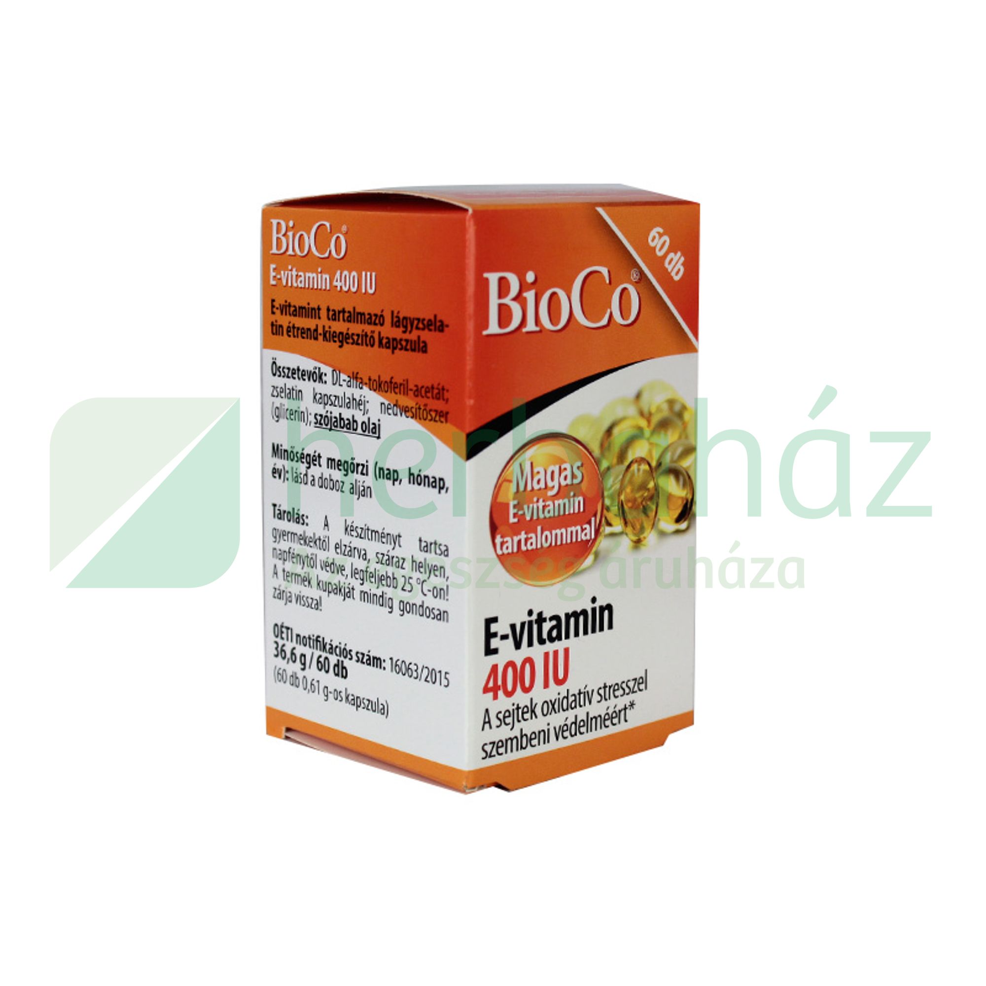 BIOCO E-VITAMIN 400 IU 60DB