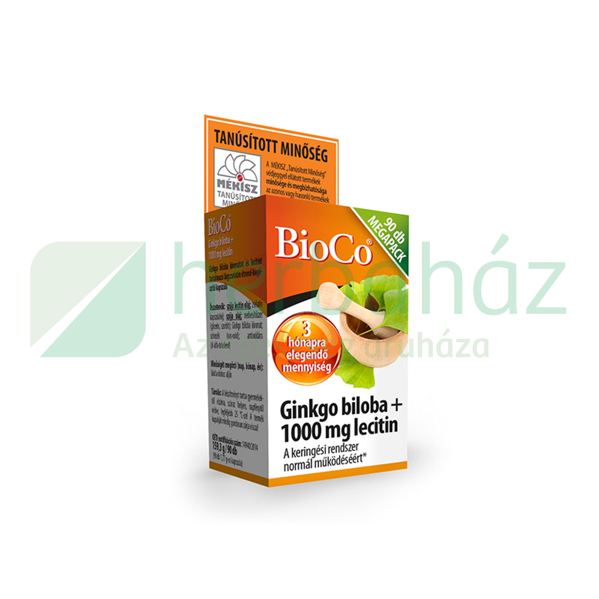 BIOCO GINKGO BILOBA + LECITIN KAPSZULA MEGAPACK 90DB