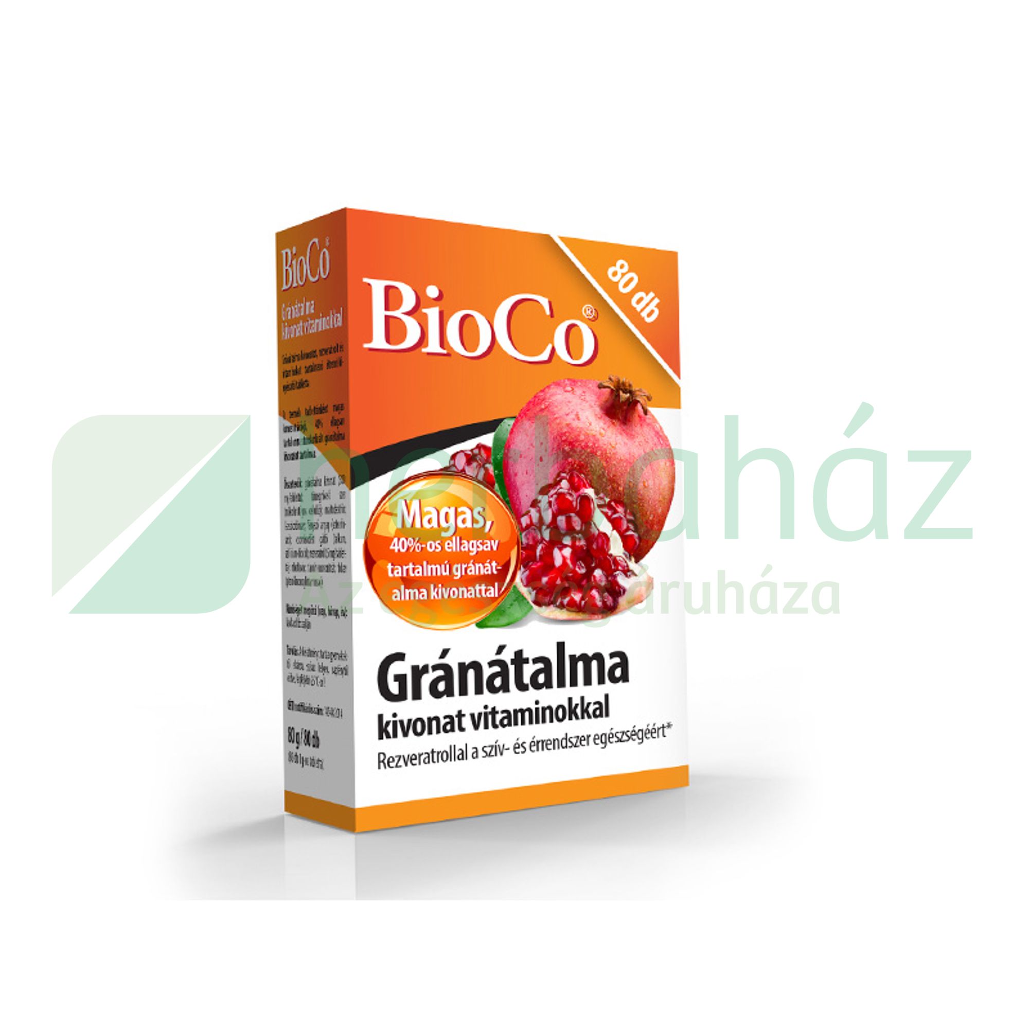 BIOCO GRÁNÁTALMA KIVONAT TABLETTA VITAMINOKKAL 80DB