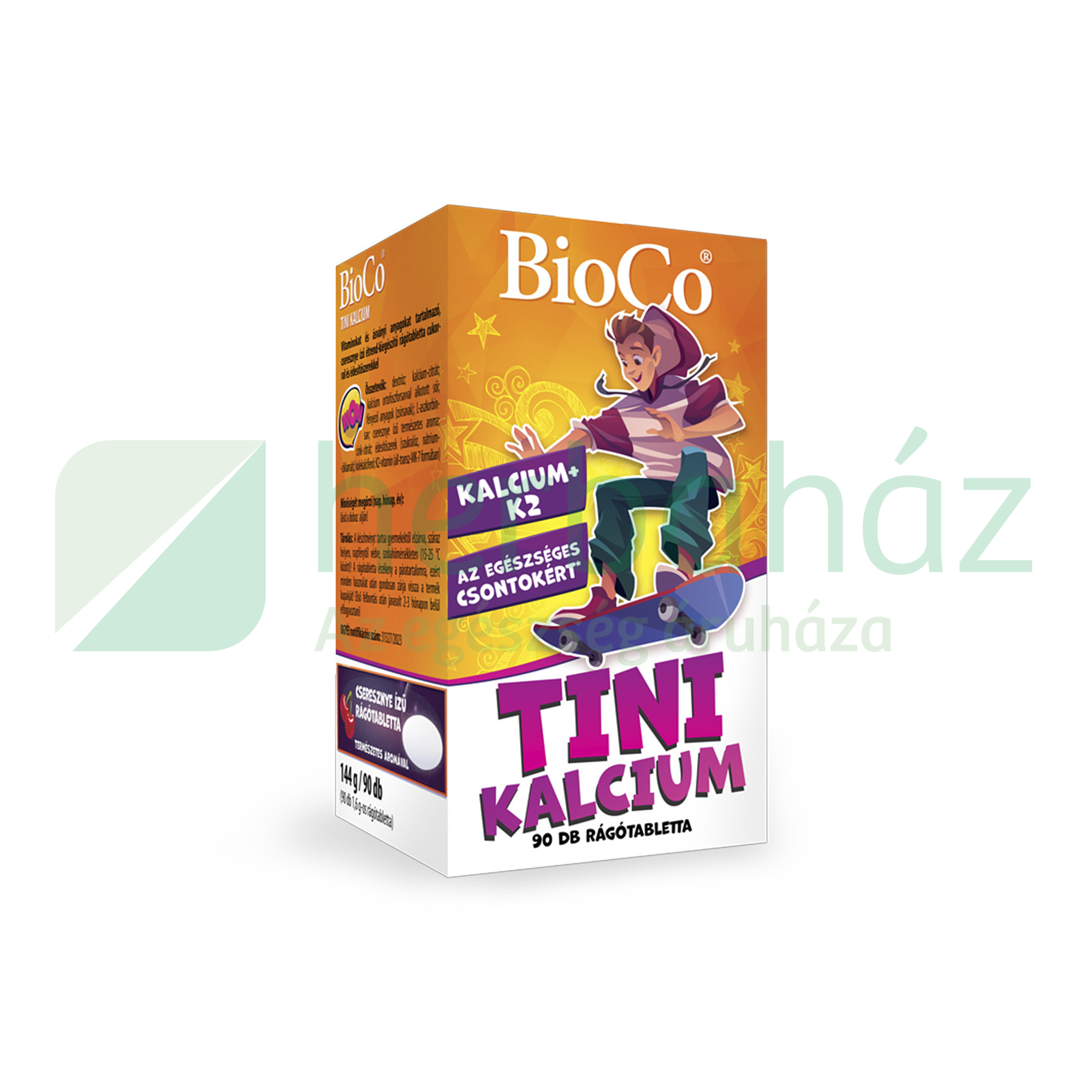 BIOCO TINI KALCIUM PLUSZ K2 RÁGÓTABLETTA 90DB