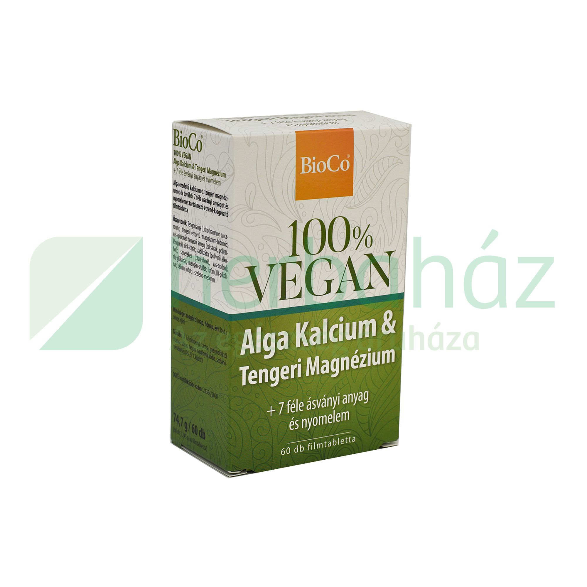 BIOCO VEGAN ALGA KALCIUM-TENGERI MAGNÉZIUM 60DB