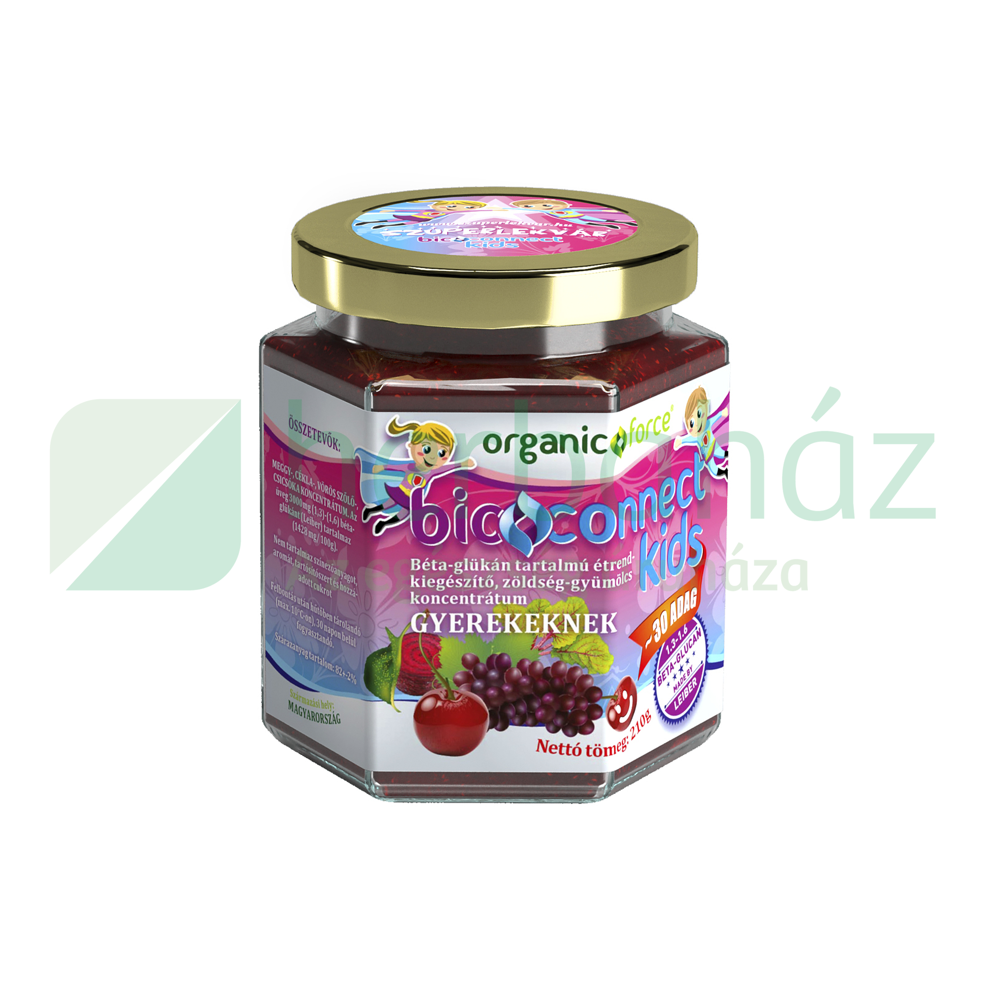 BIOCONNECT KIDS PURE BÉTA-GLÜKÁN ÉTREND-KIEGÉSZÍTŐ GYEREKEKNEK 210G