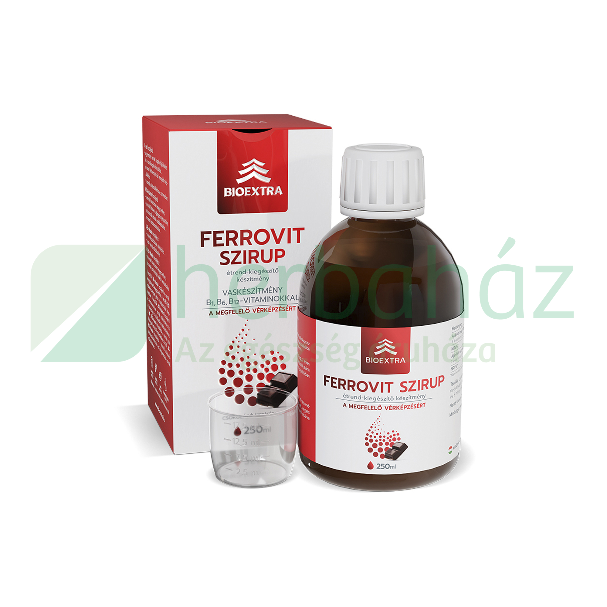 BIOEXTRA FERROVIT ÉTREND-KIEGÉSZÍTŐ SZIRUP CSOKOLÁDÉ ÍZŰ 250ML