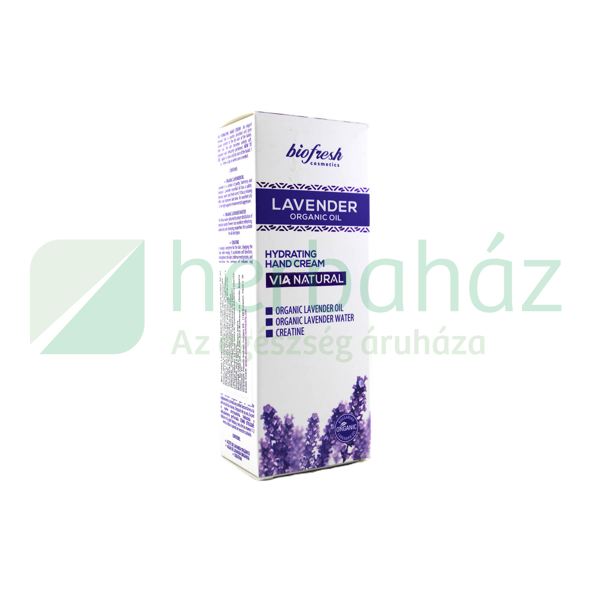 BIOFRESH LEVENDULÁS KÉZKRÉM ORGANIKUS OLAJJAL 50ML