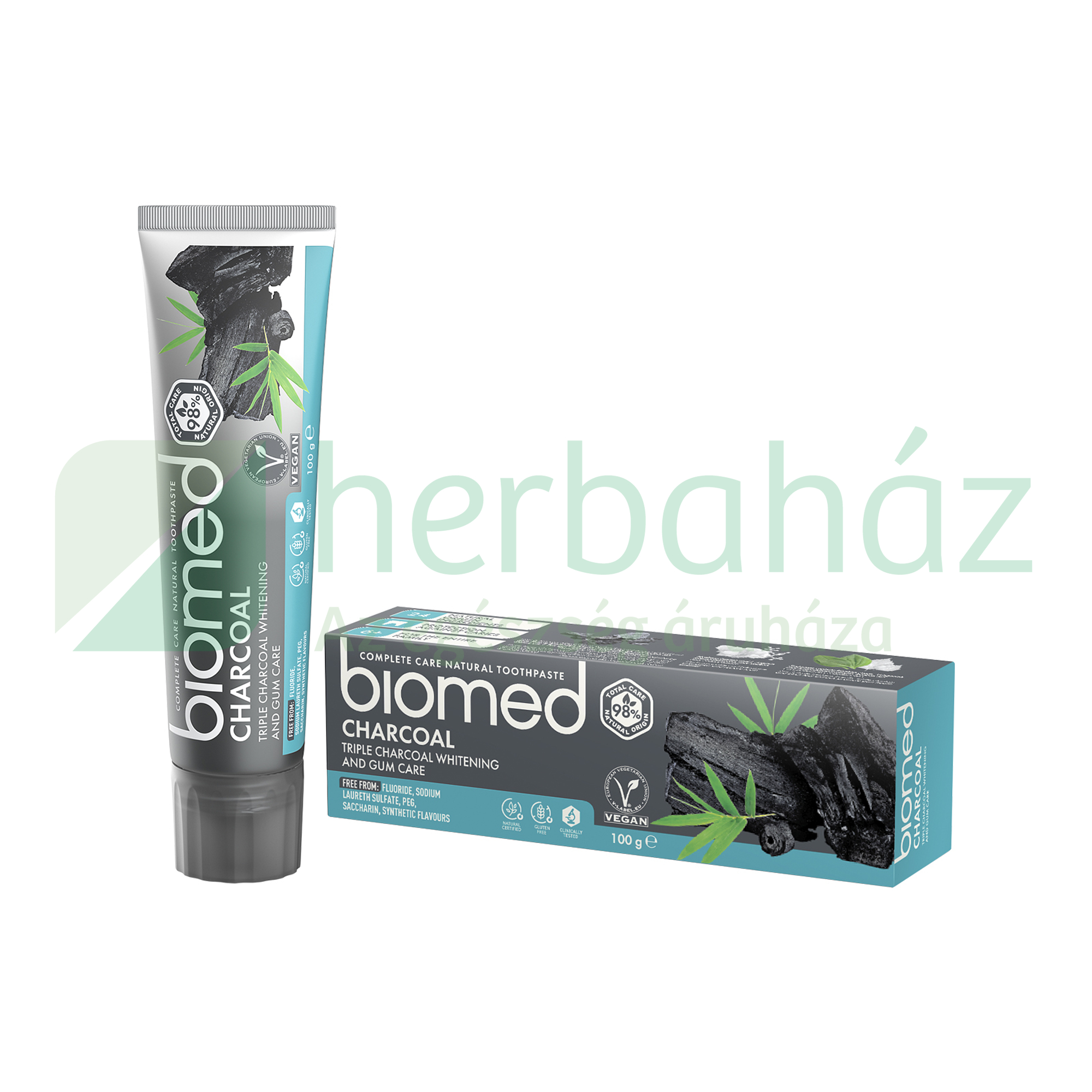BIOMED CHARCOAL FOGKRÉM FLUORIDMENTES 100G