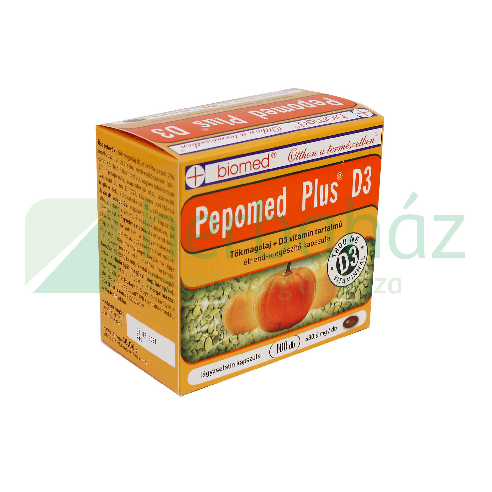 BIOMED PEPOMED PLUS D3 KAPSZULA 100DB