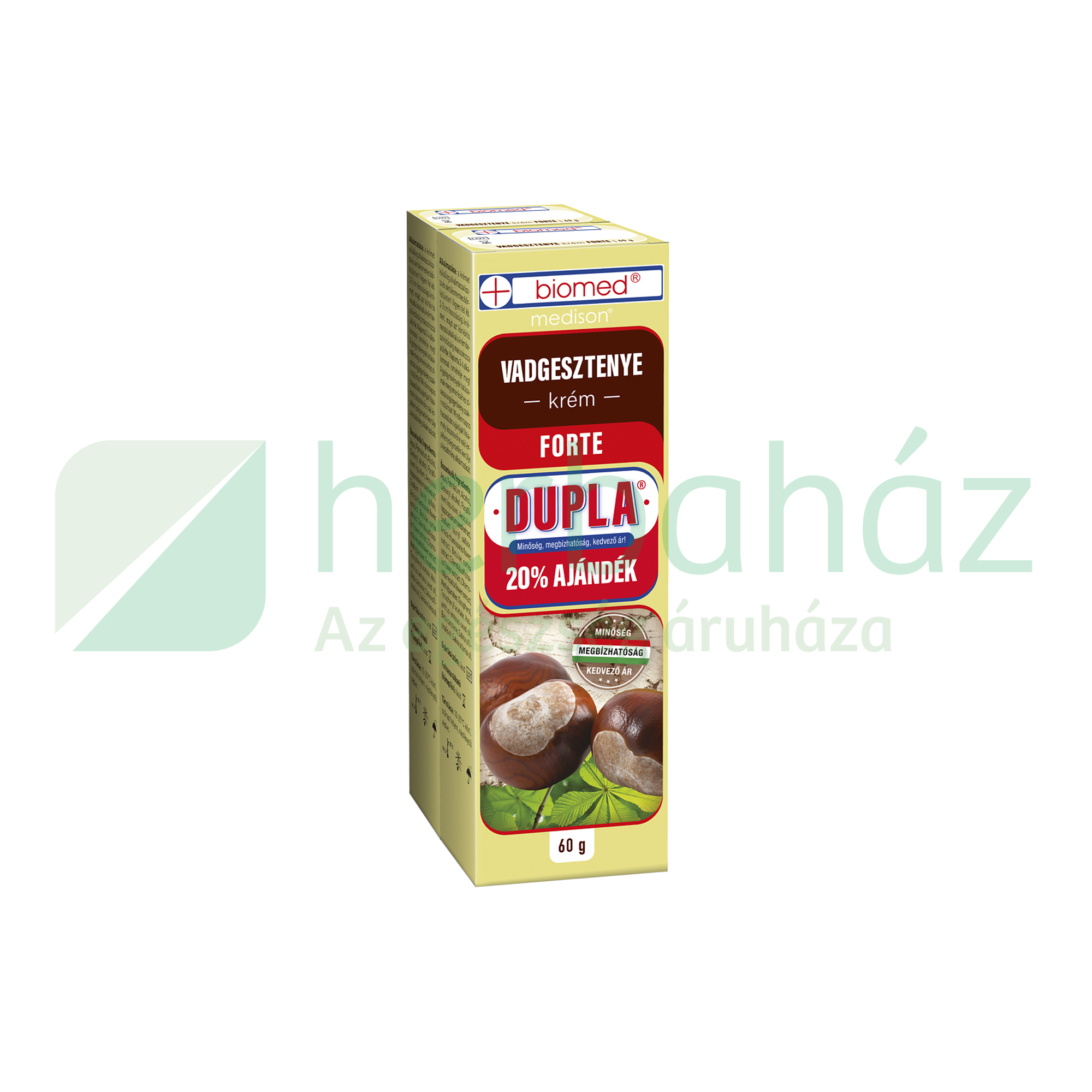 BIOMED VADGESZTENYE KRÉM FORTE DUPLA 2X60G