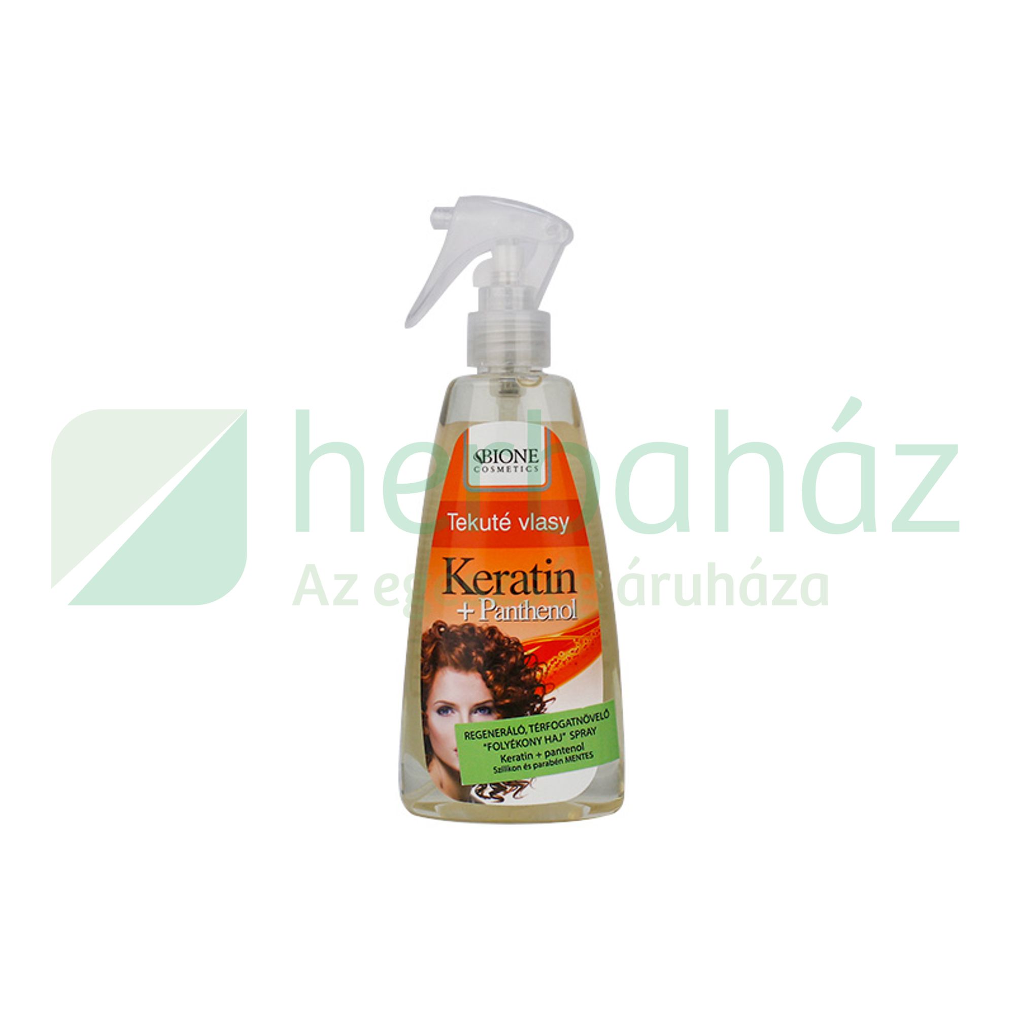 BIONE KERATIN + PANTHENOL FOLYÉKONY HAJREGENERÁLÓ TÉRFOGATNÖVELŐ SPRAY  260ML